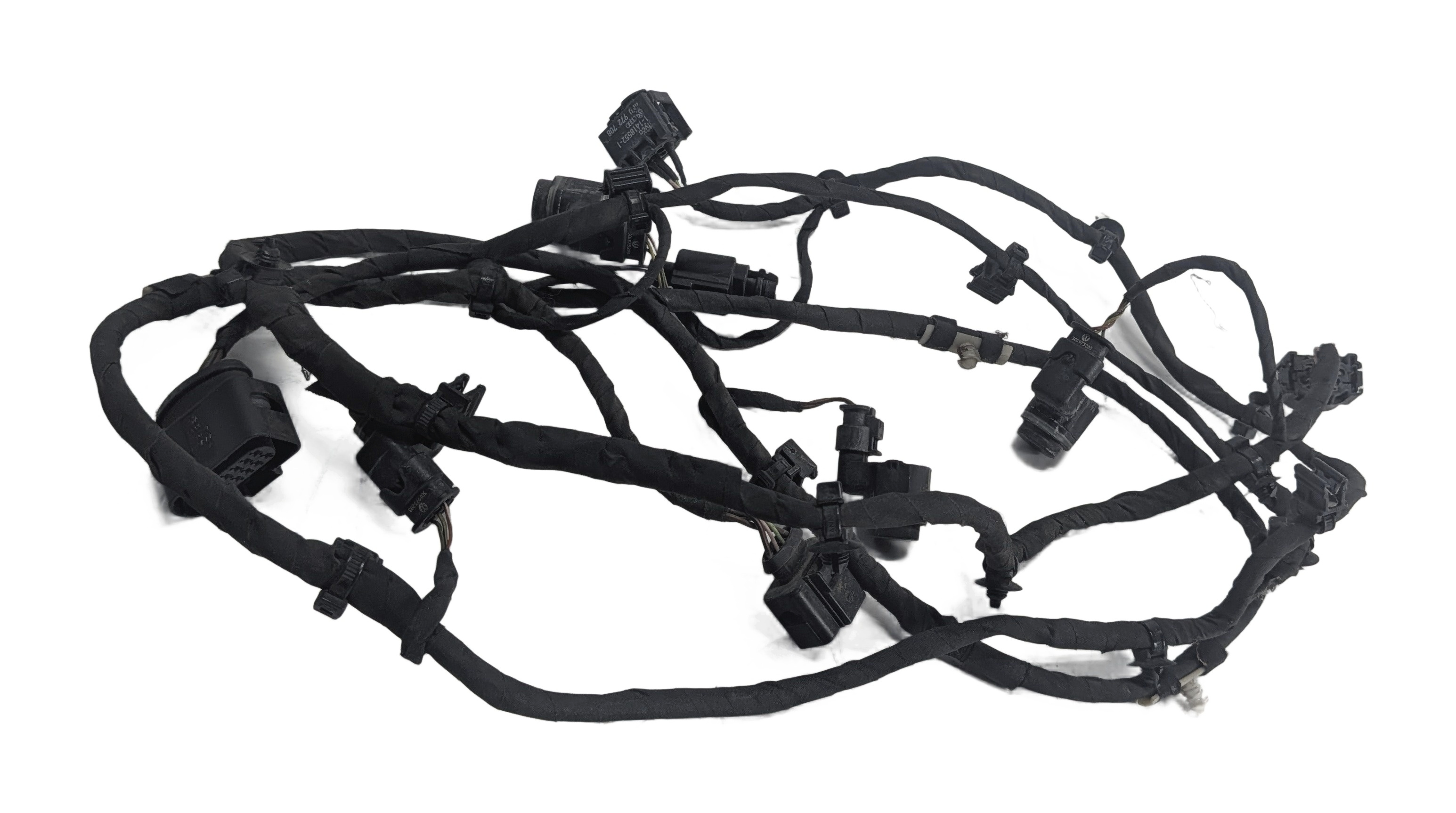 2011 AUDI A8 (D4 4H) FRONT PARK ASSIST PDC SENSORS w/WIRE WIRING HARNESS (Black) — exact item pictured