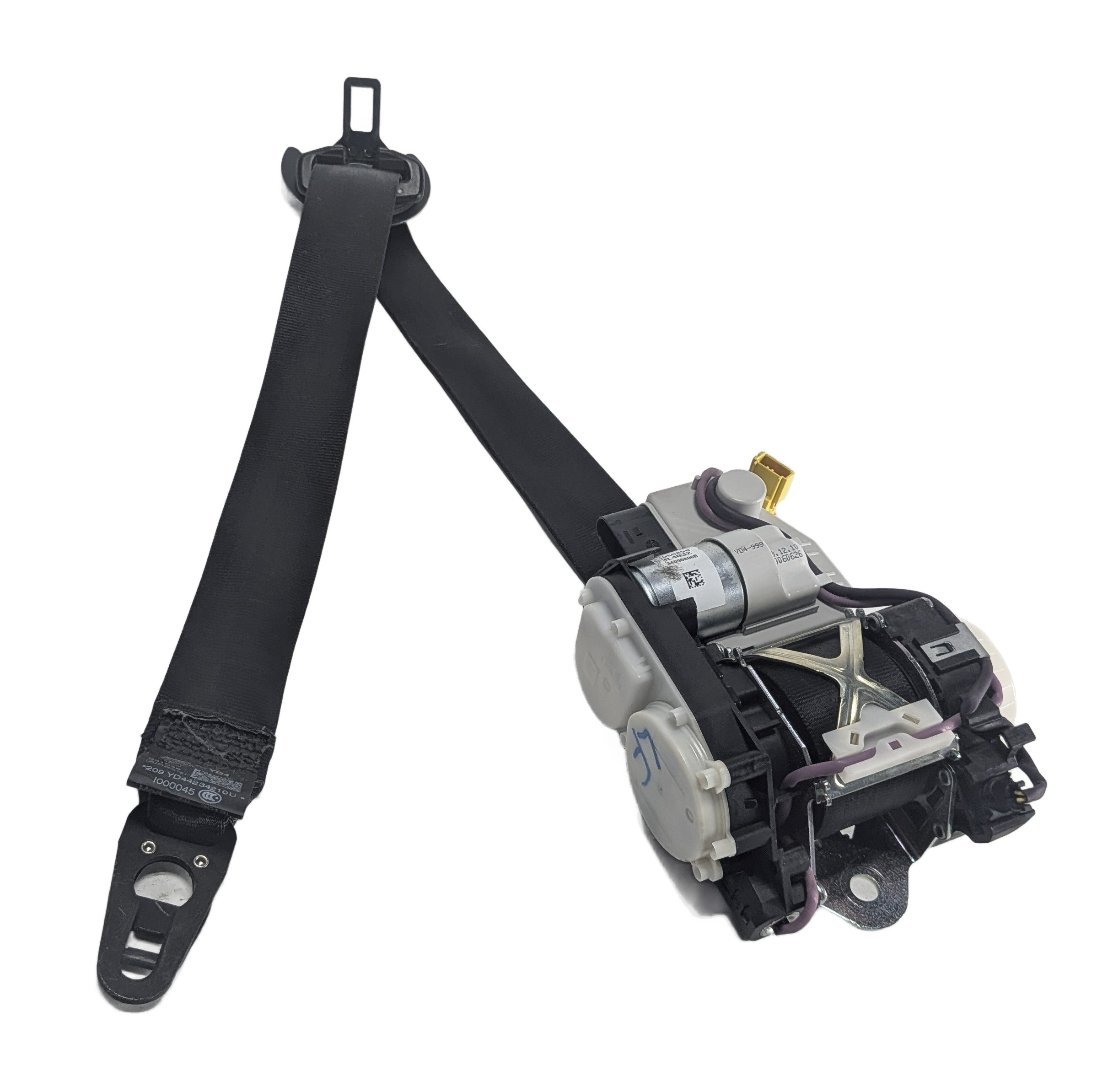 2011-2018 AUDI A8 S8 (D4 4H) FRONT LEFT DRIVER SEATBELT RETRACTOR (Black) — exact item pictured