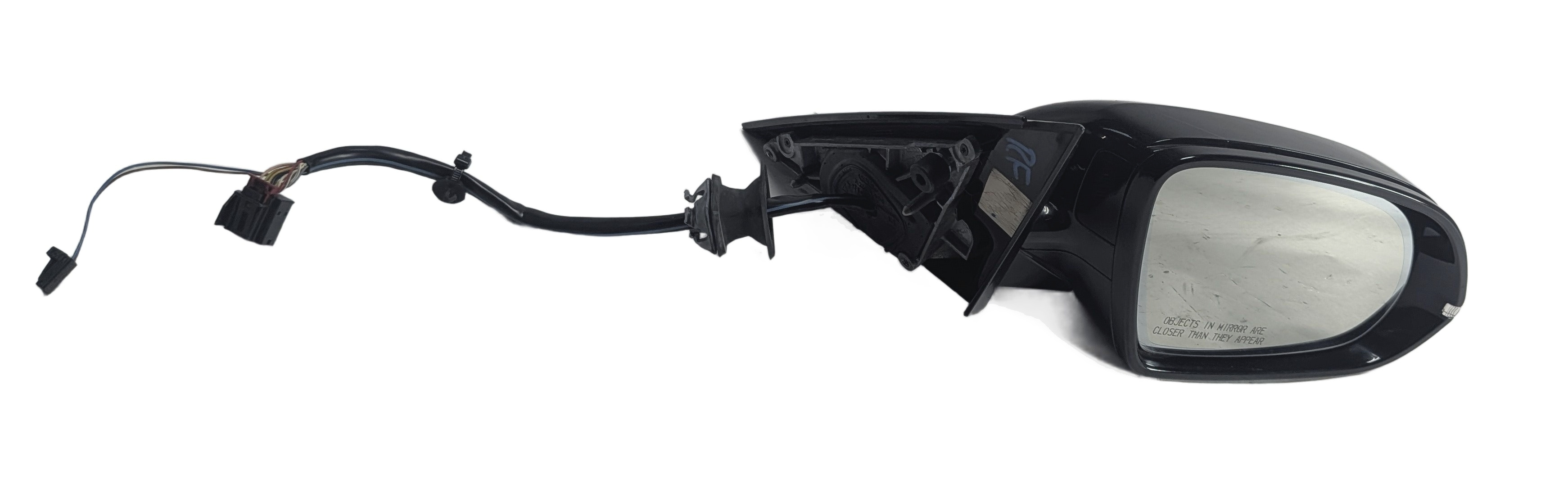 2011-2014 AUDI A8 S8 D4 4H RIGHT MIRROR w/HEAT PFOLD AUTODIM BLIND SPOT (Black) — exact item pictured
