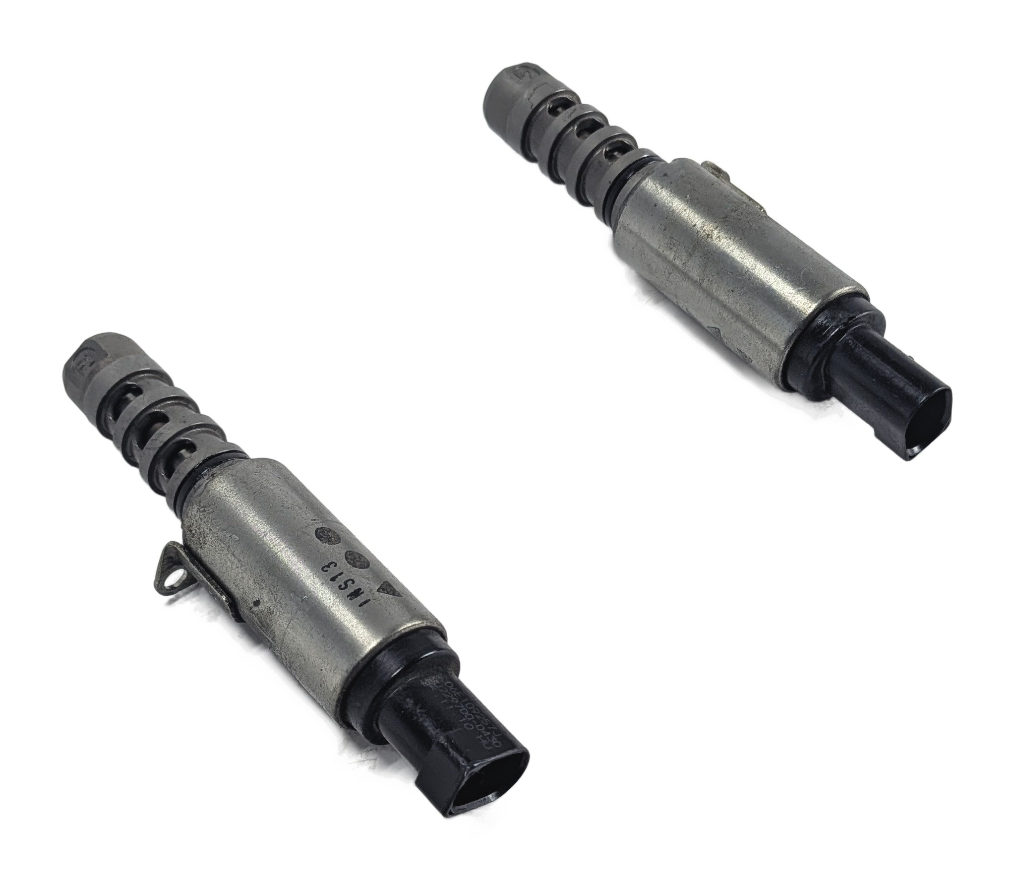 11-12 AUDI A8 (D4 4H) 4.2L (CDRA) ENGINE VVT CAMSHAFT TIMING OIL SOLENOID SET/2 — exact item pictured