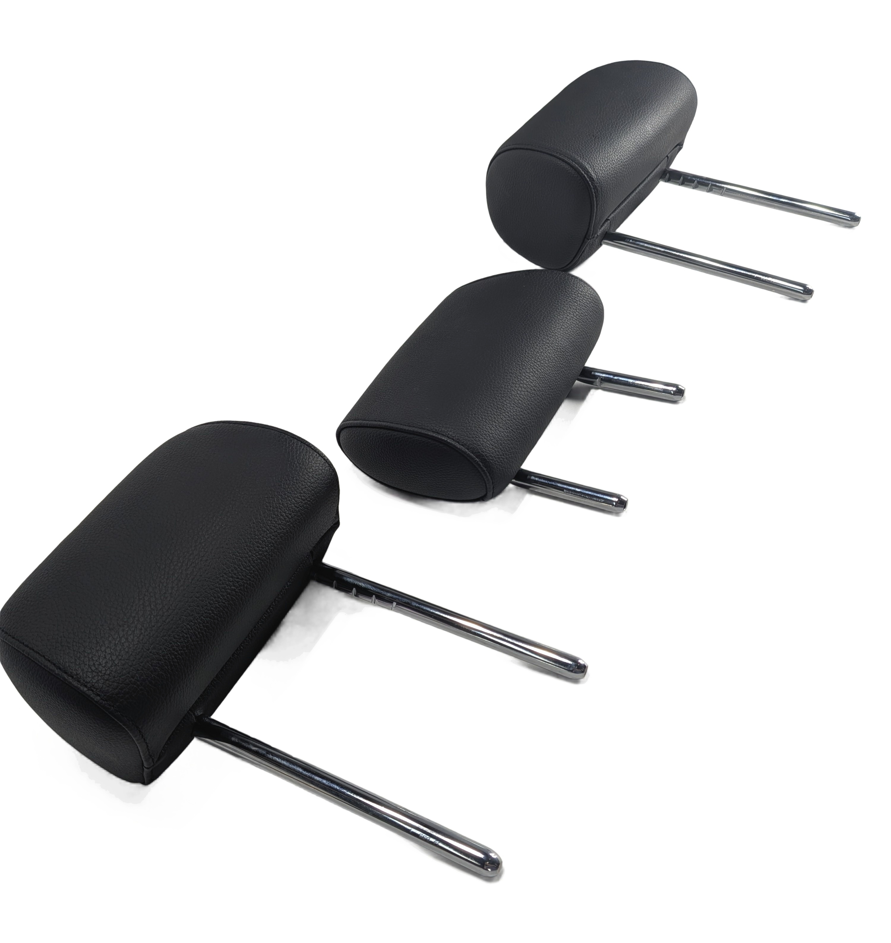 11-13 BMW 5 SERIES GT (F07 F10) REAR LEFT CENTER RIGHT SEAT HEADREST SET (BLACK) — exact item pictured