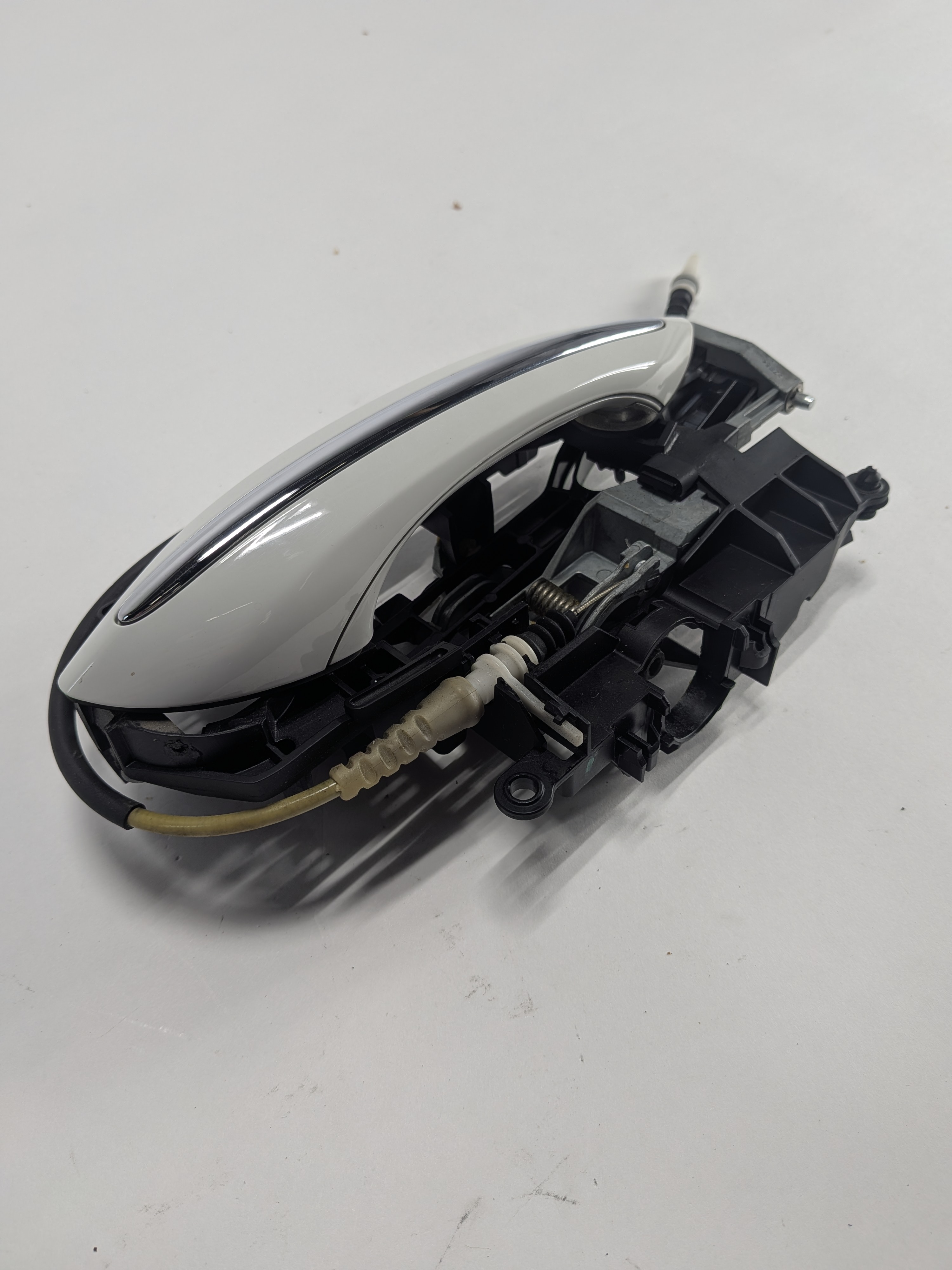 2009-2018 BMW 5 7 SERIES (F01 F02 F10) REAR RIGHT COMFORT DOOR HANDLE (White) — exact item pictured