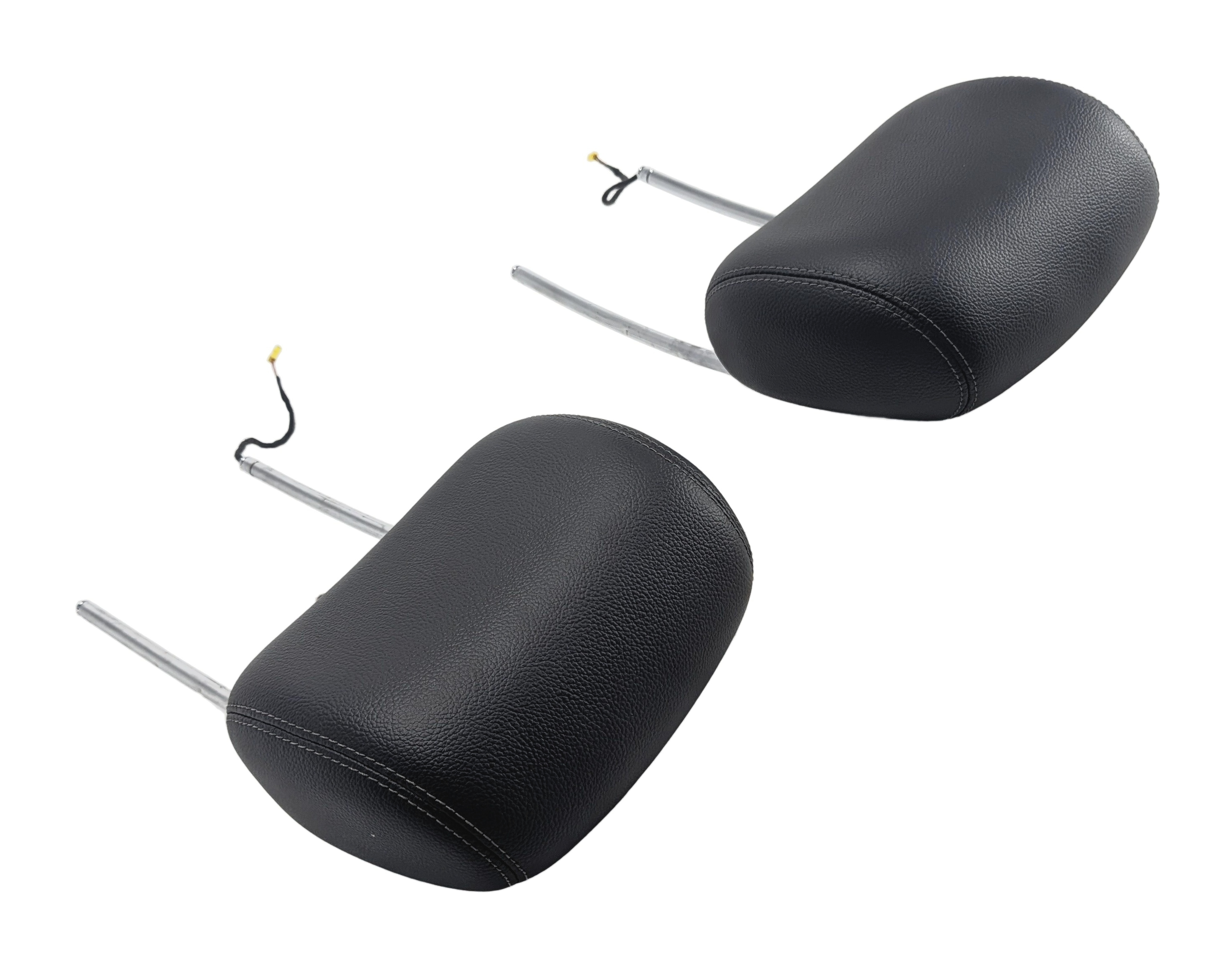 07-09 MERCEDES GL-CLASS X164 FRONT LEFT & RIGHT SEAT HEADREST SET/2(Black) — exact item pictured