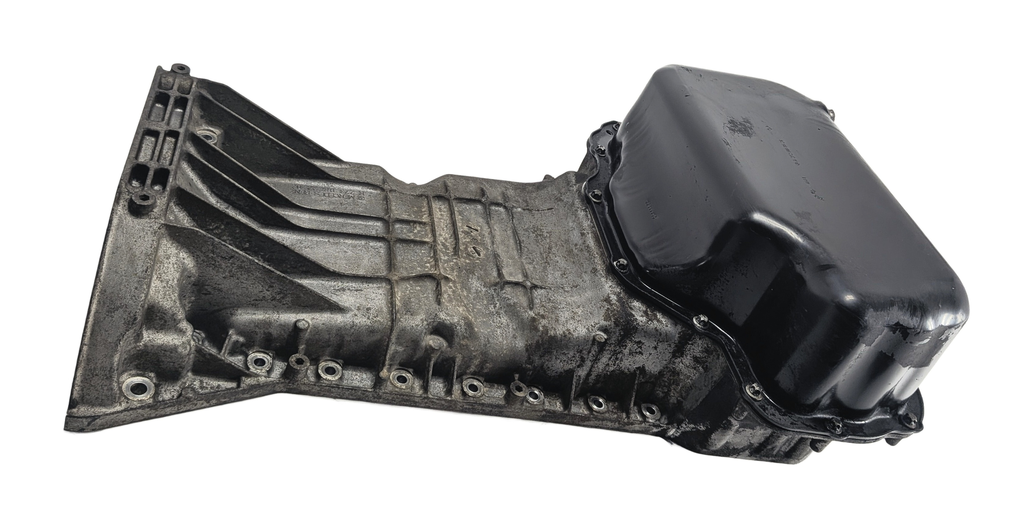 2012 MERCEDES GL450 (X164) 4.6L (273.923) ENGINE UPPER & LOWER OIL PAN ASSEMBLY — exact item pictured