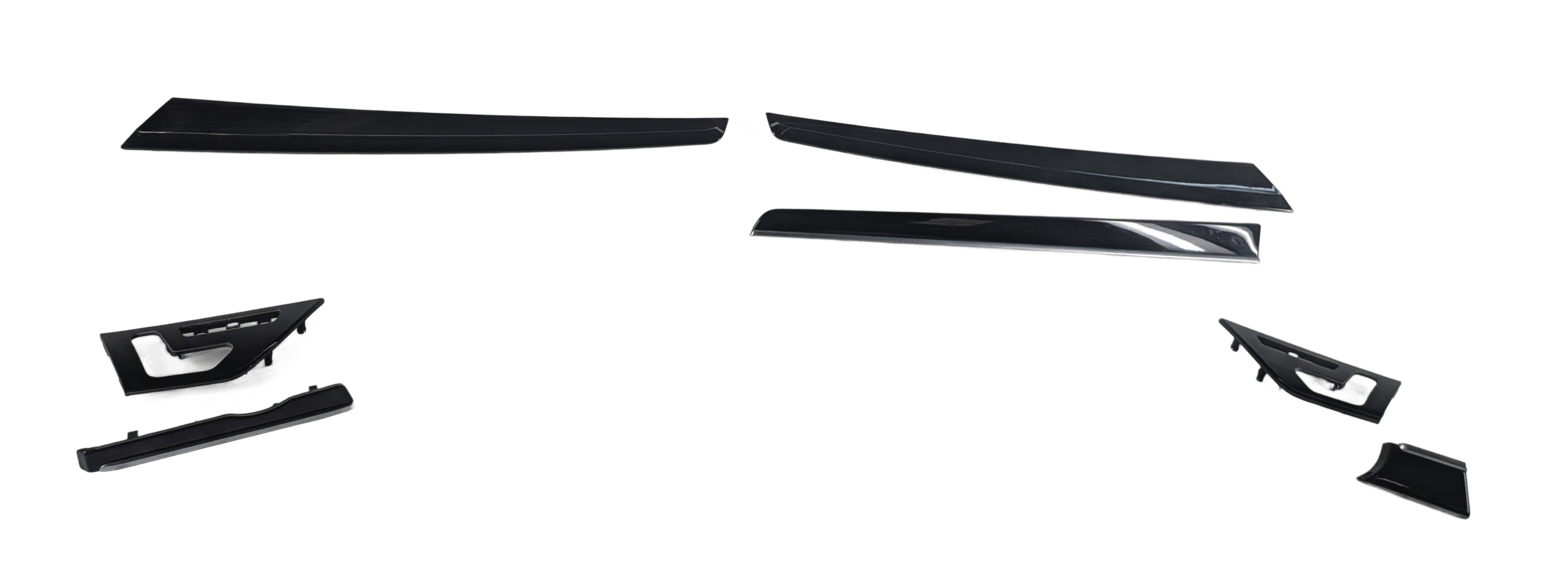 2015 MERCEDES E400 C207 DOOR SEAT DASH TRIM GARNISH SET HIGH GLOSS BLACK — exact item pictured