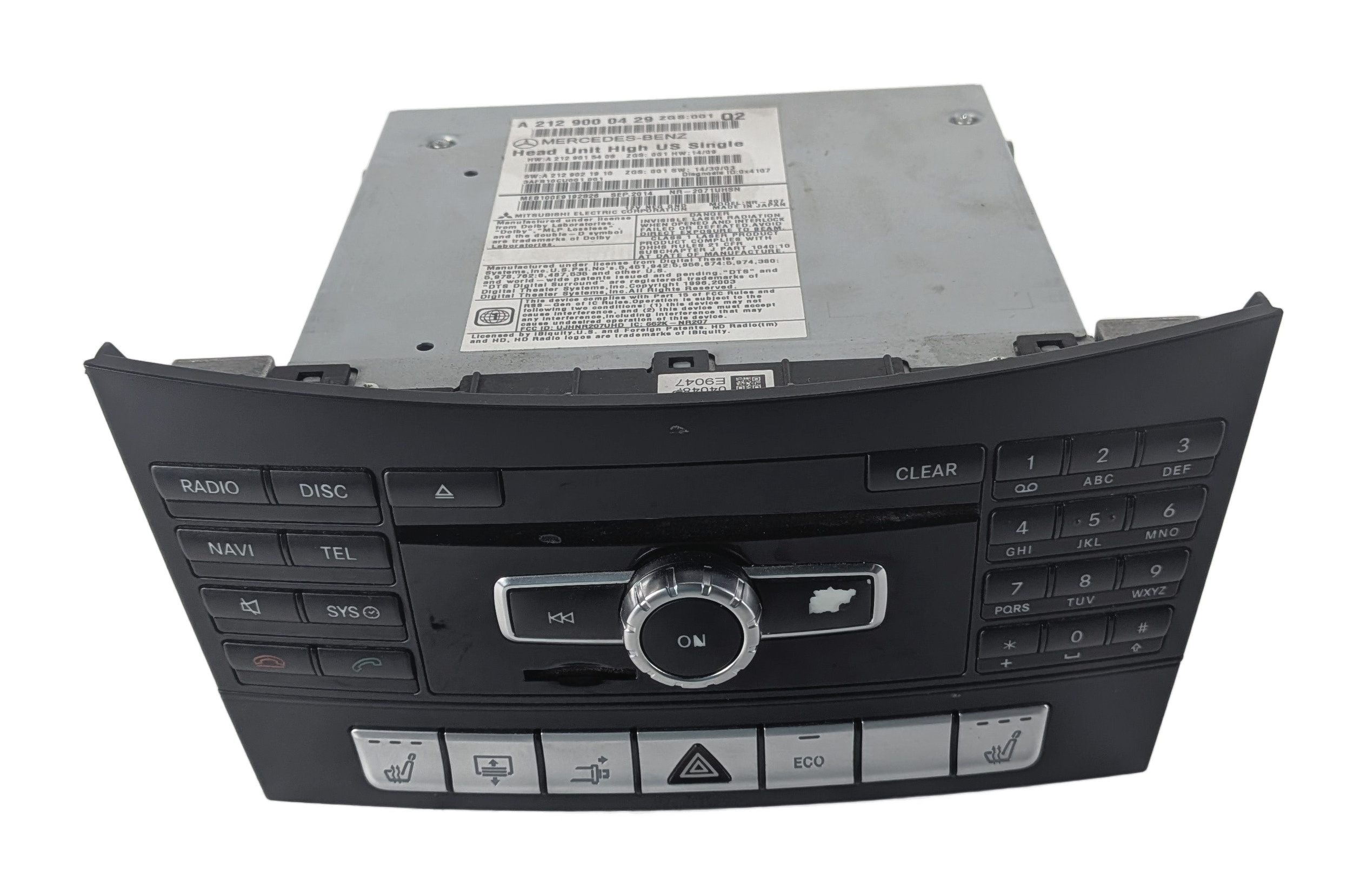 12-15 MERCEDES E250 E300 E350 E400 E550 E63 W207 W212 RADIO NAV CD HEAD UNIT — exact item pictured