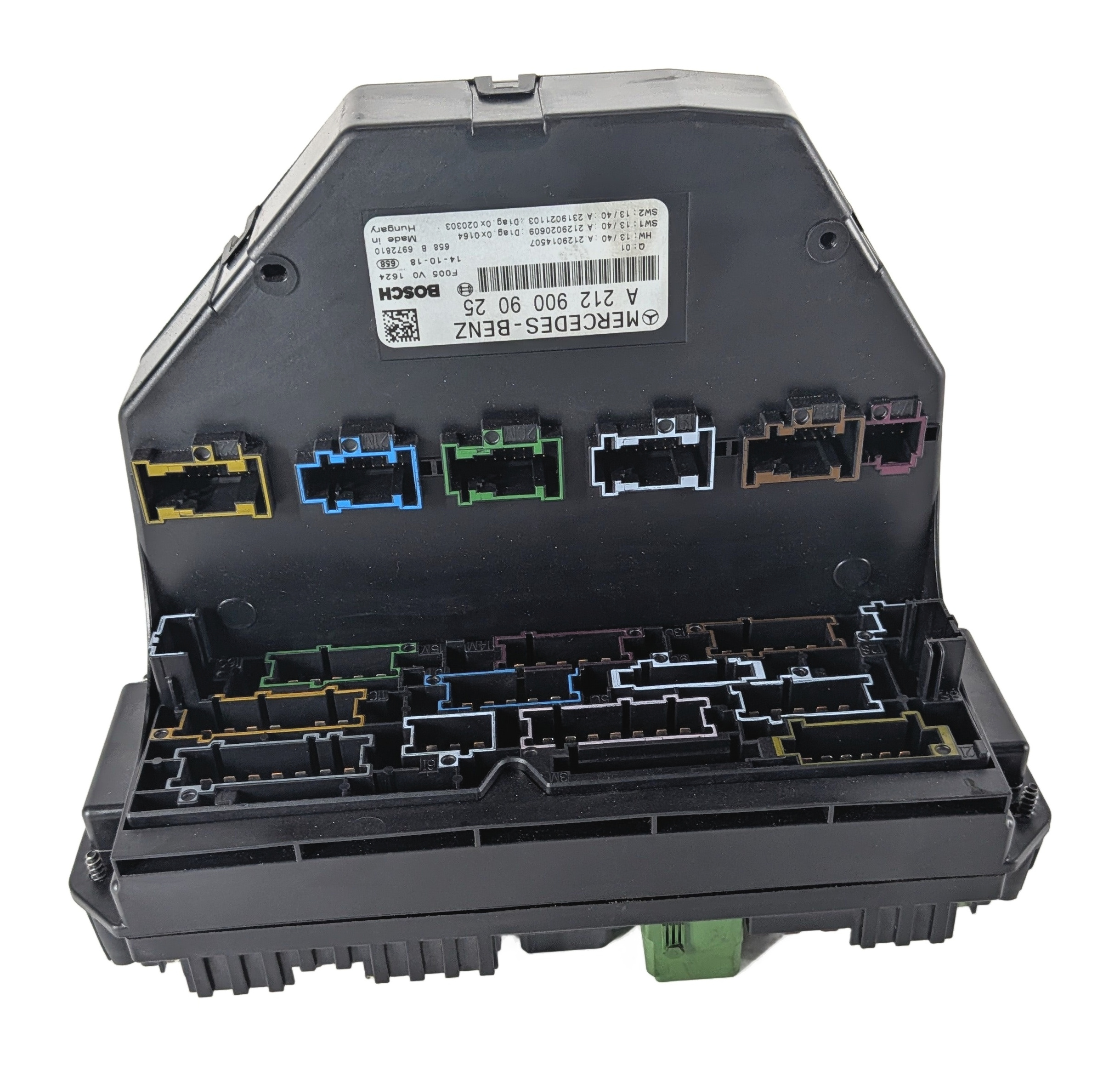 13-18 MERCEDES E S SL CLS W212 W222 FRONT SIGNAL ACQUISITION MODULE w/ FUSE BOX — exact item pictured