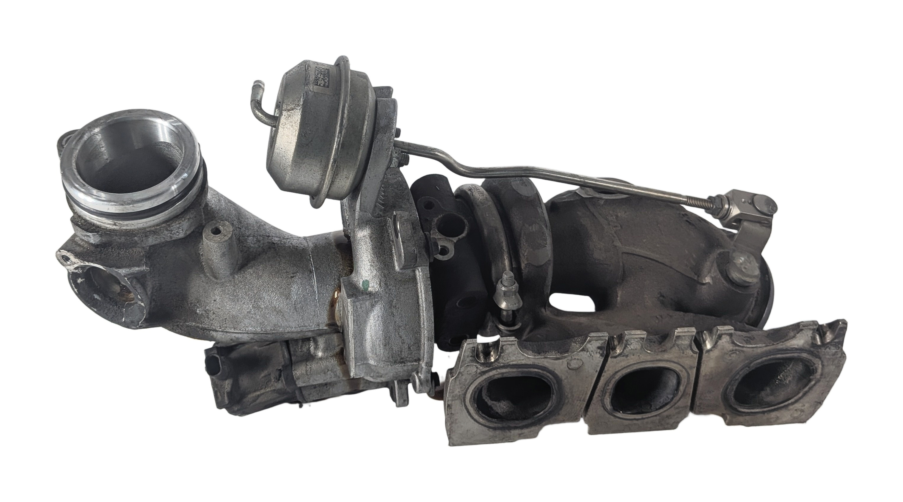 15-16 MERCEDES E400 CLS400 3.0L V6 (M276) RIGHT TURBOCHARGER EXHAUST MANIFOLD — exact item pictured