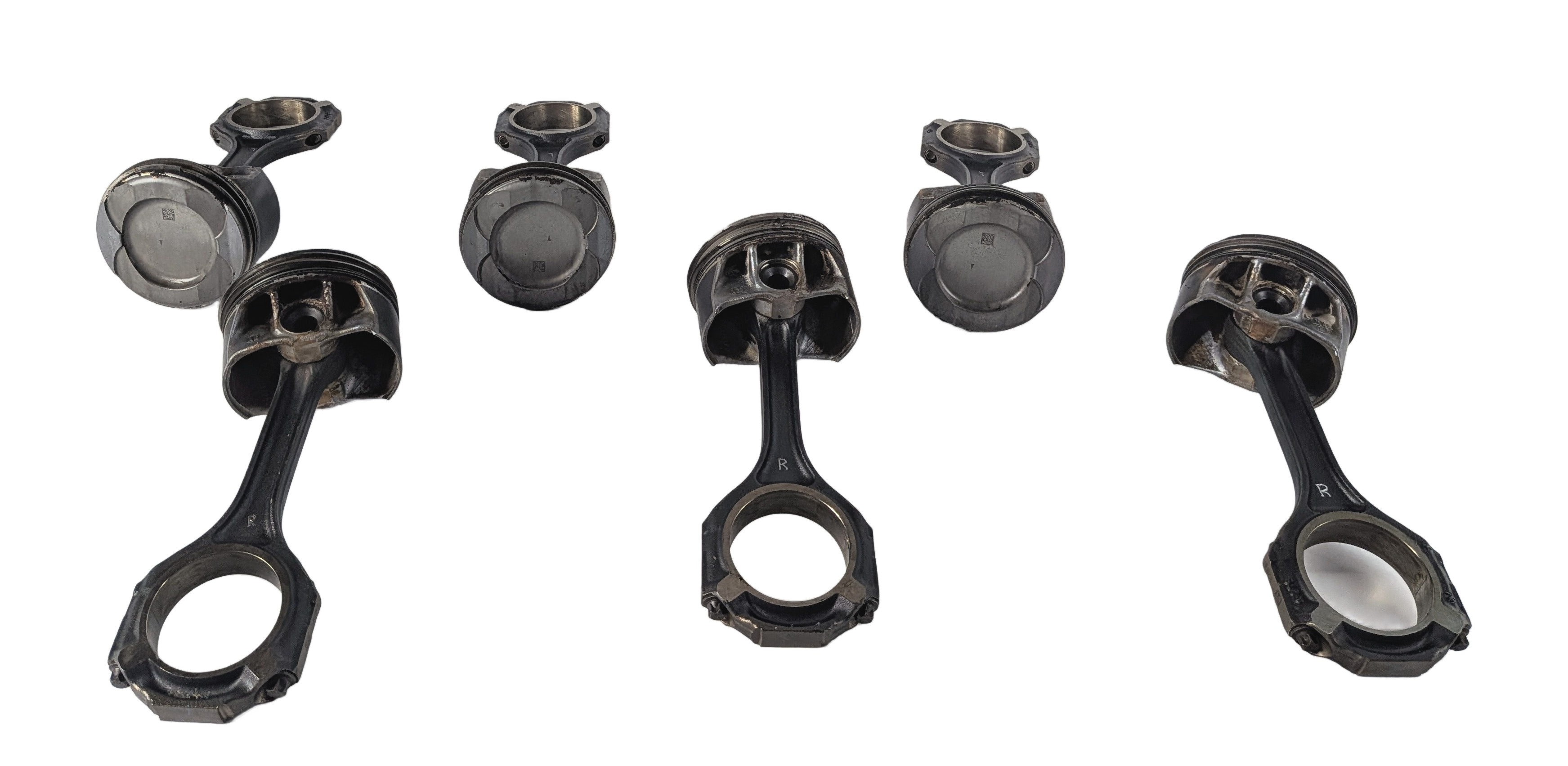 15-22 MERCEDES X166 W166 W205 W222 W212 R231 M276 3.0 ENGINE PISTON & ROD SET/6 — exact item pictured