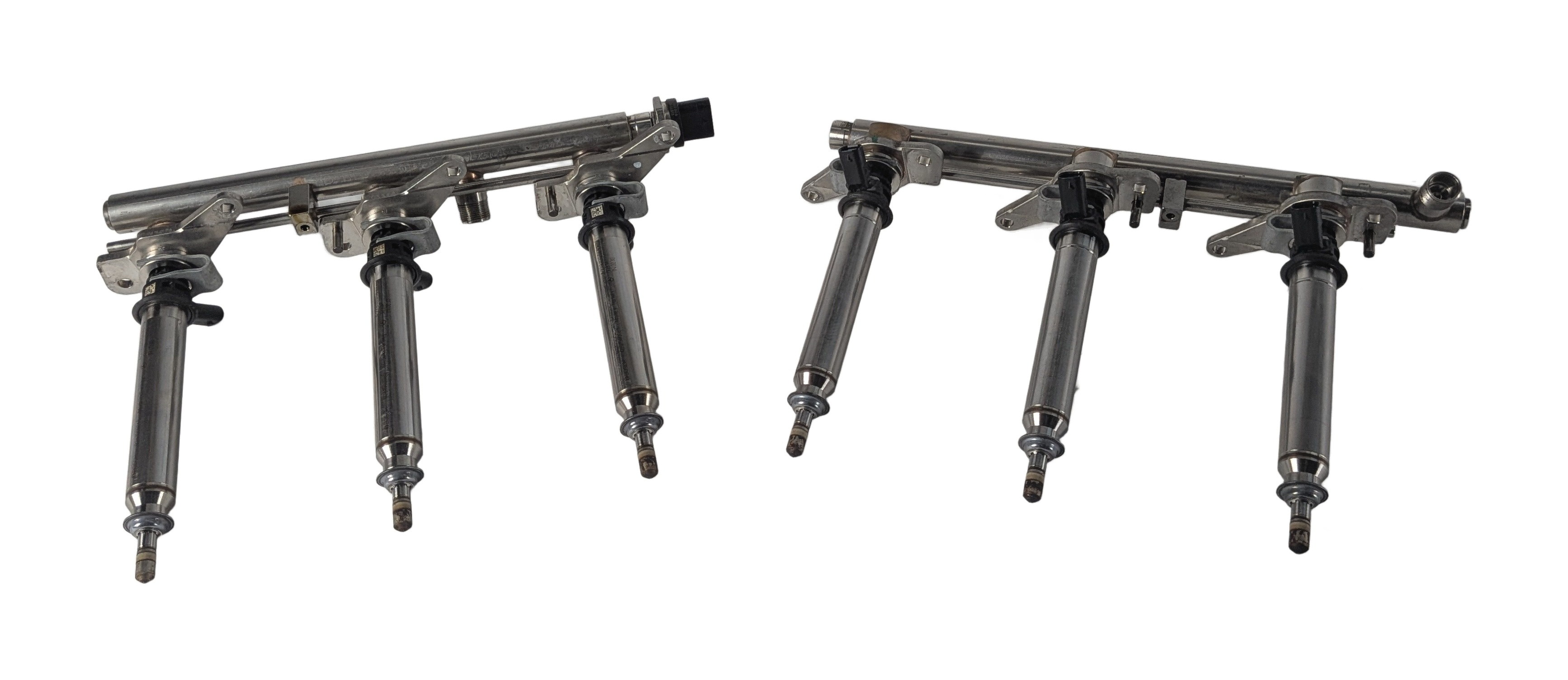 2012 MERCEDES ML350 W166 3.5L (276.955) FUEL RAIL LEFT/RIGHT SET/2 w/6 INJECTORS — exact item pictured