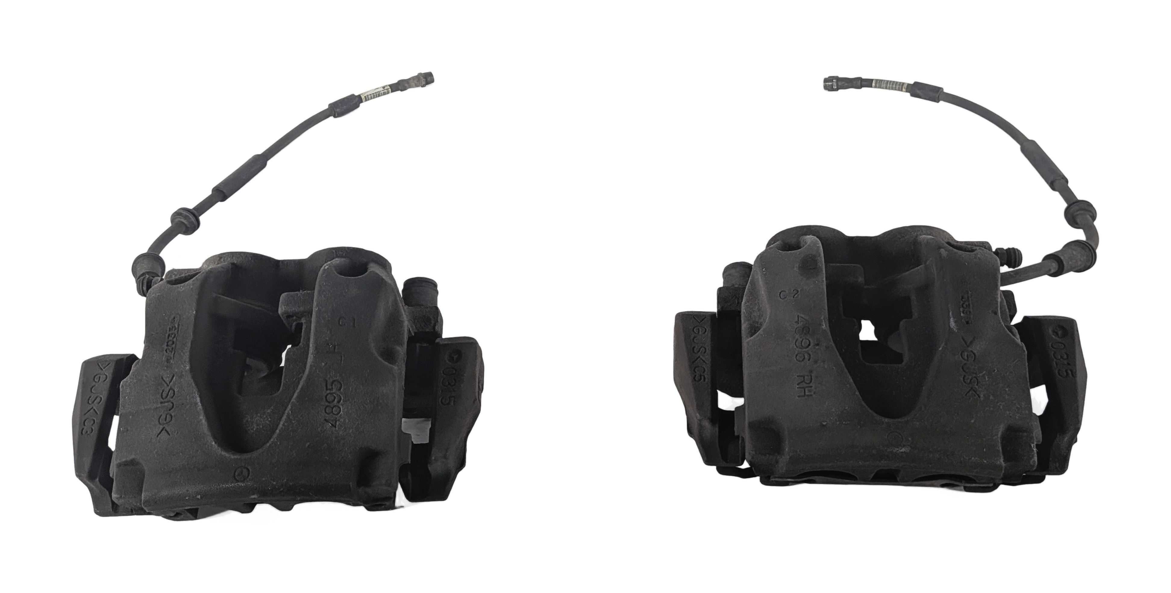 12-19 MERCEDES GL GLS ML (W166 X166) FRONT LEFT & RIGHT BRAKE CALIPER SET-2 — exact item pictured