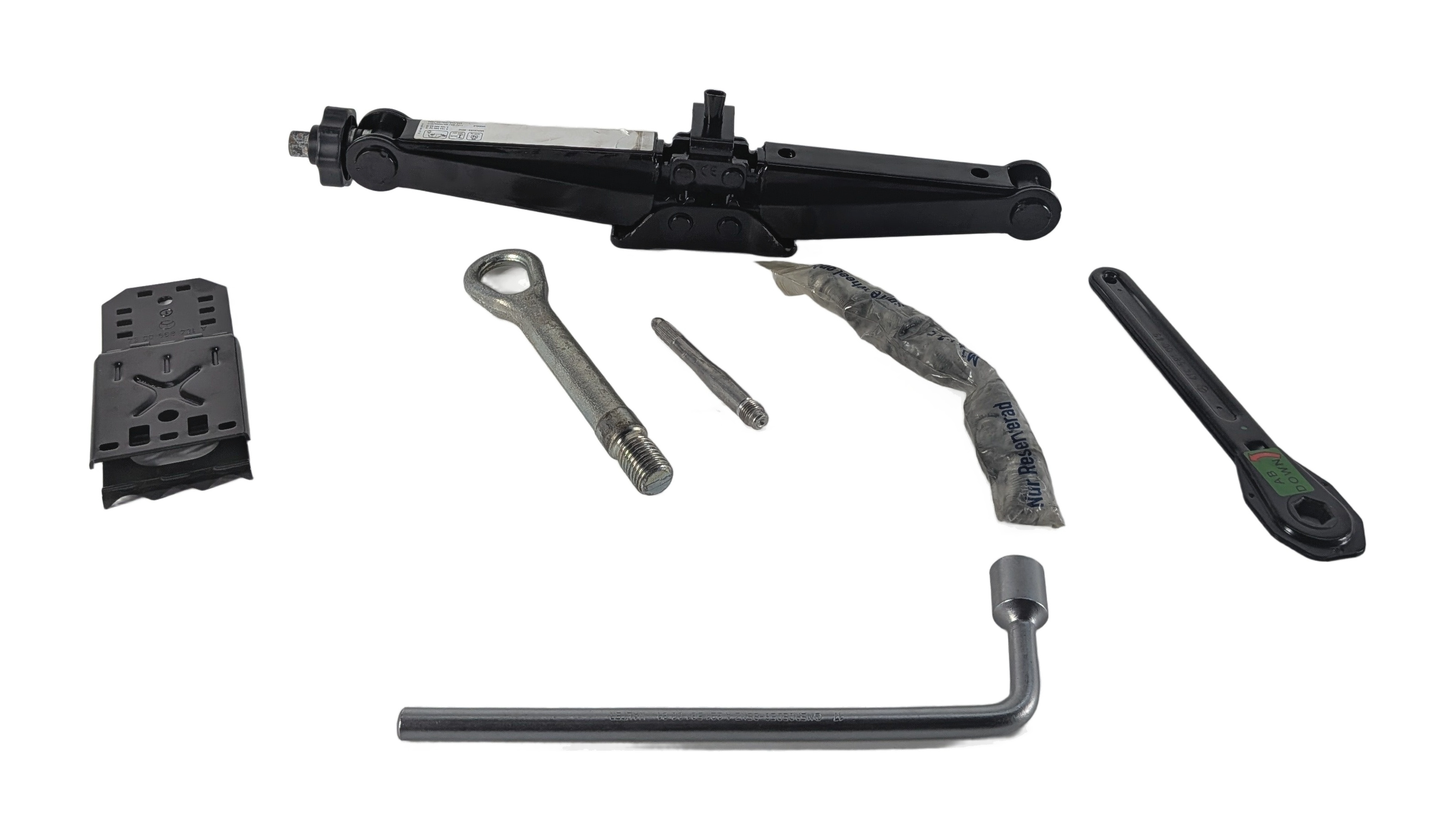 13-21 MERCEDES BENZ GL GLE GLS ML CLASS W166 X166 SPARE TIRE JACK KIT TOOL SET — exact item pictured