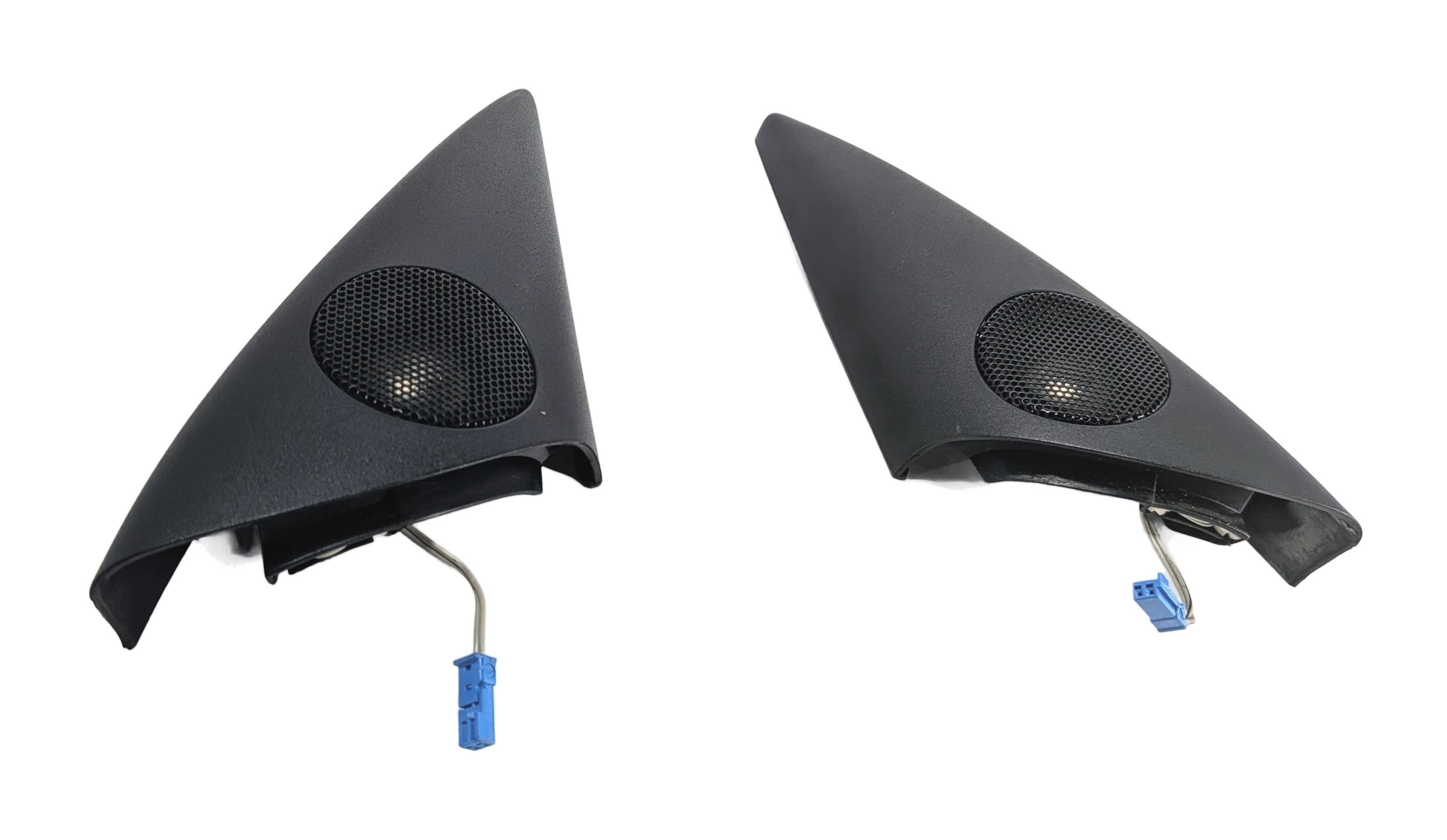 2006 BMW Z4 (E85/E86) L/R DOOR MIRROR TRIANGLE HIFI TWEETER SET/2 (Black) — exact item pictured
