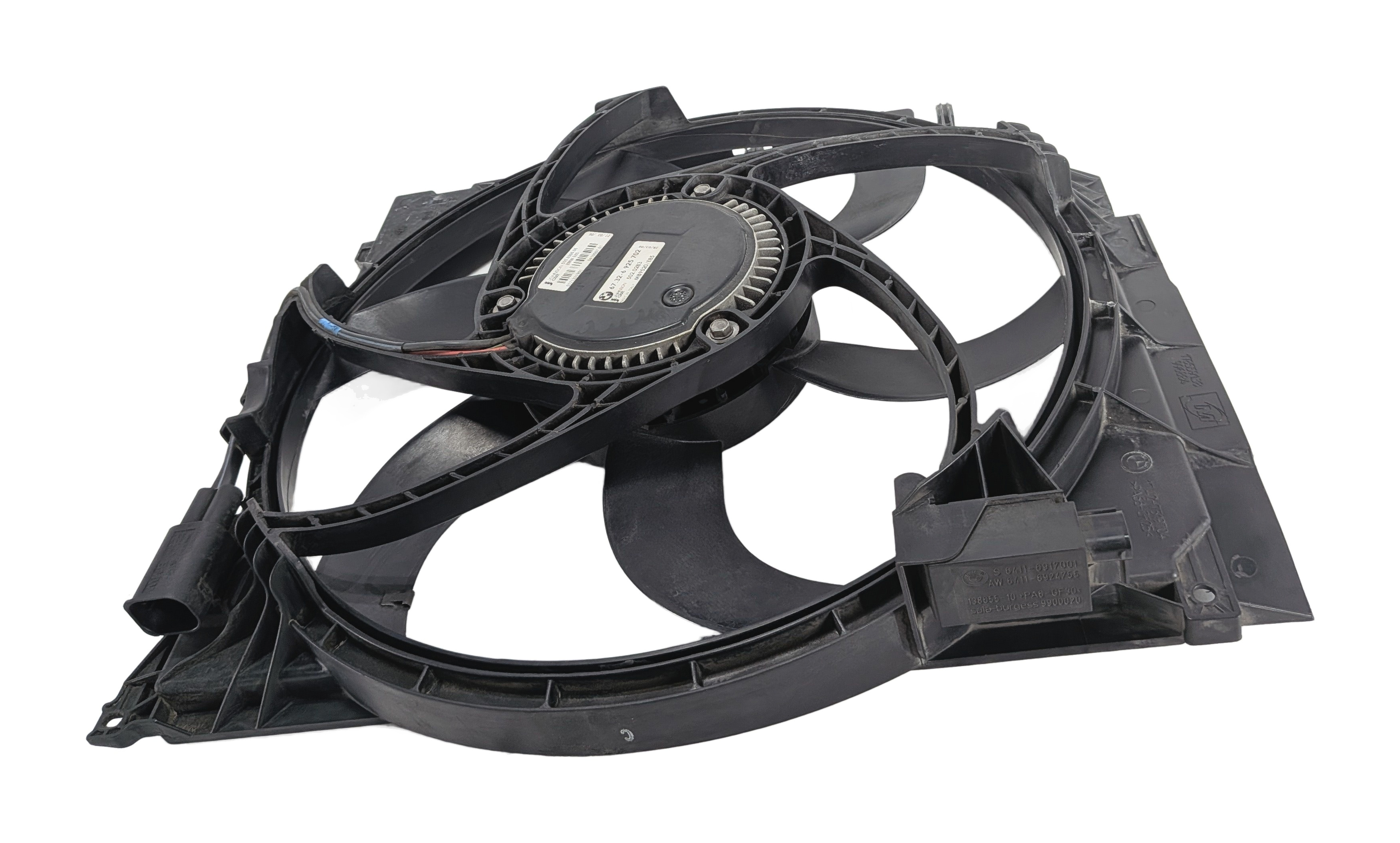 2003-2008 BMW Z4 (E85) RADIATOR ELECTRIC COOLING FAN w/ SHROUD (400 WATT) — exact item pictured