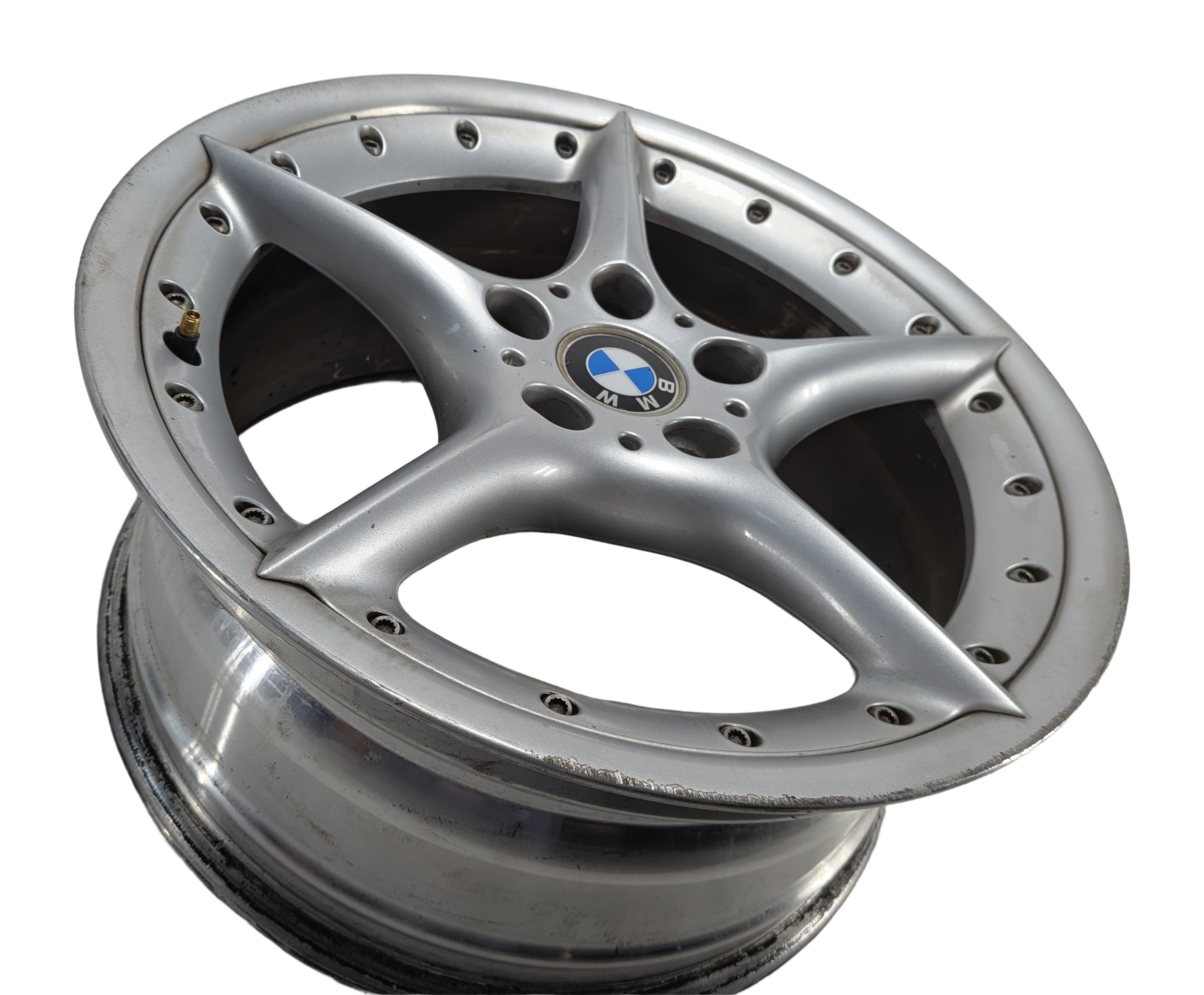 2003-2008 BMW Z4 (E85) 18x8 FRONT 5-SPOKE ALUMINUM ALLOY WHEEL RIM (2 PIECE) — exact item pictured