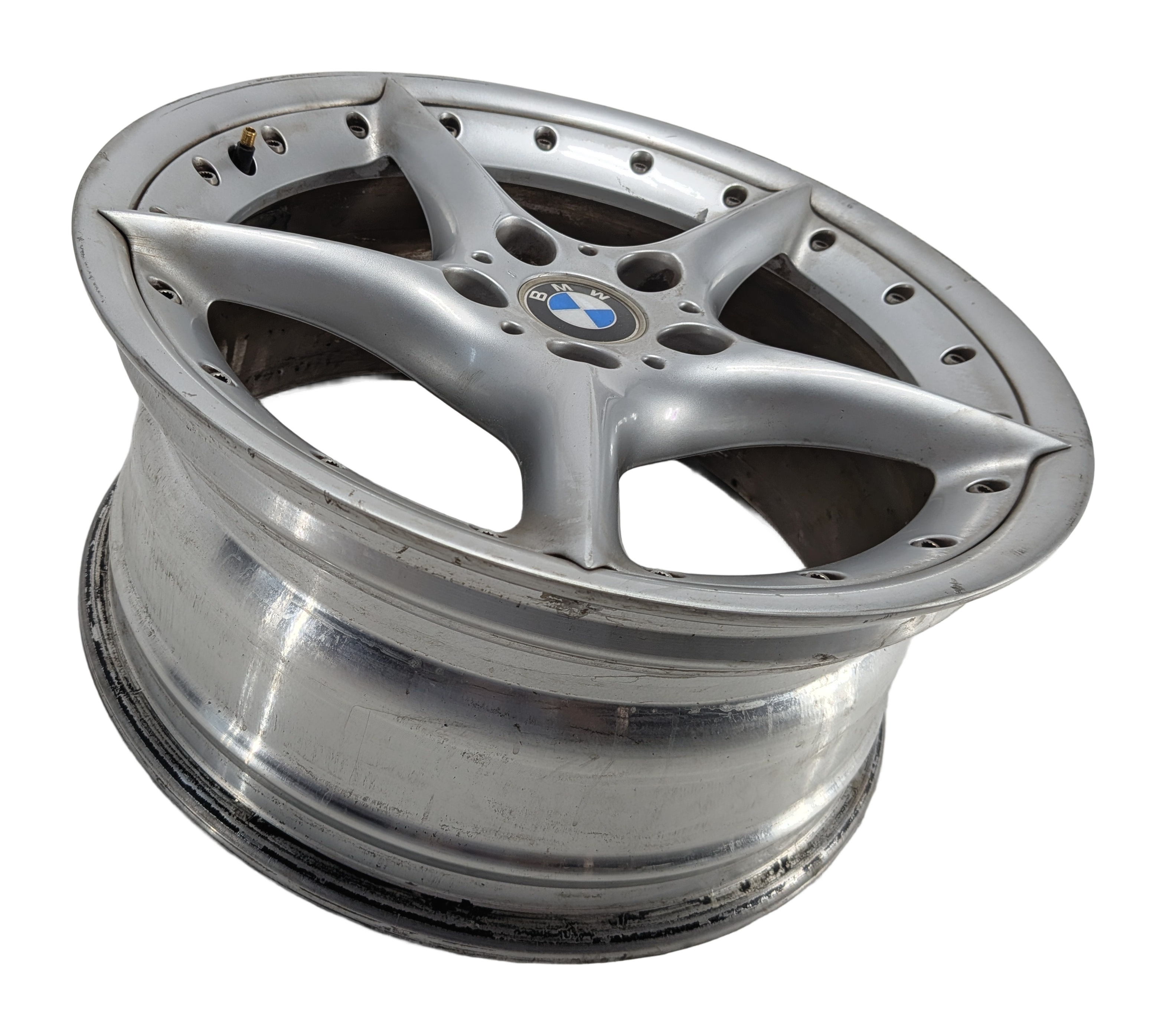 2003-2008 BMW Z4 (E85) 18x8 FRONT 5-SPOKE ALUMINUM ALLOY WHEEL RIM (2 PIECE) — exact item pictured