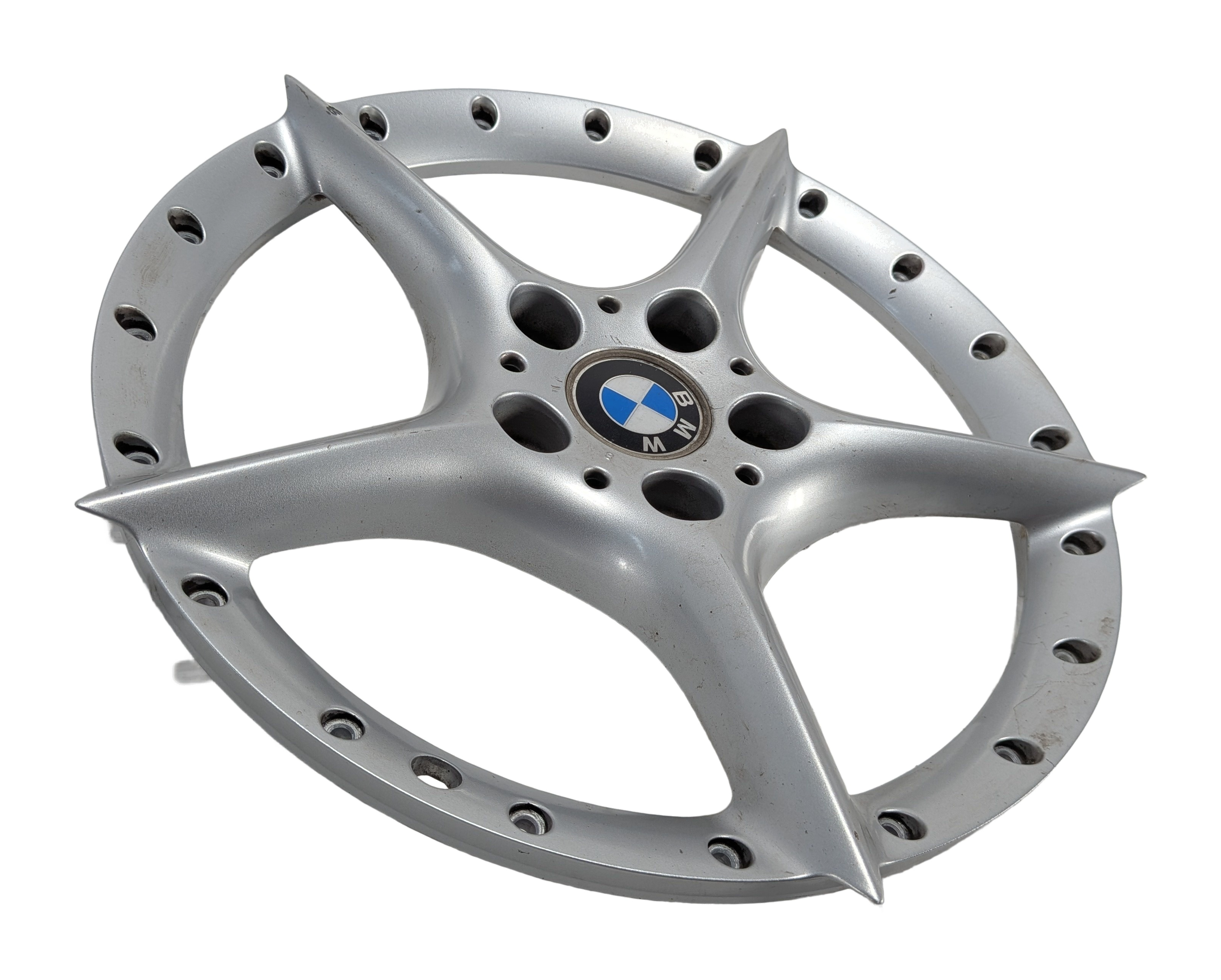 2003-2008 BMW Z4 (E85) 18x8 FRONT 18x8.5 REAR 2-PIECE 5-SPOKE WHEEL RIM FACE — exact item pictured