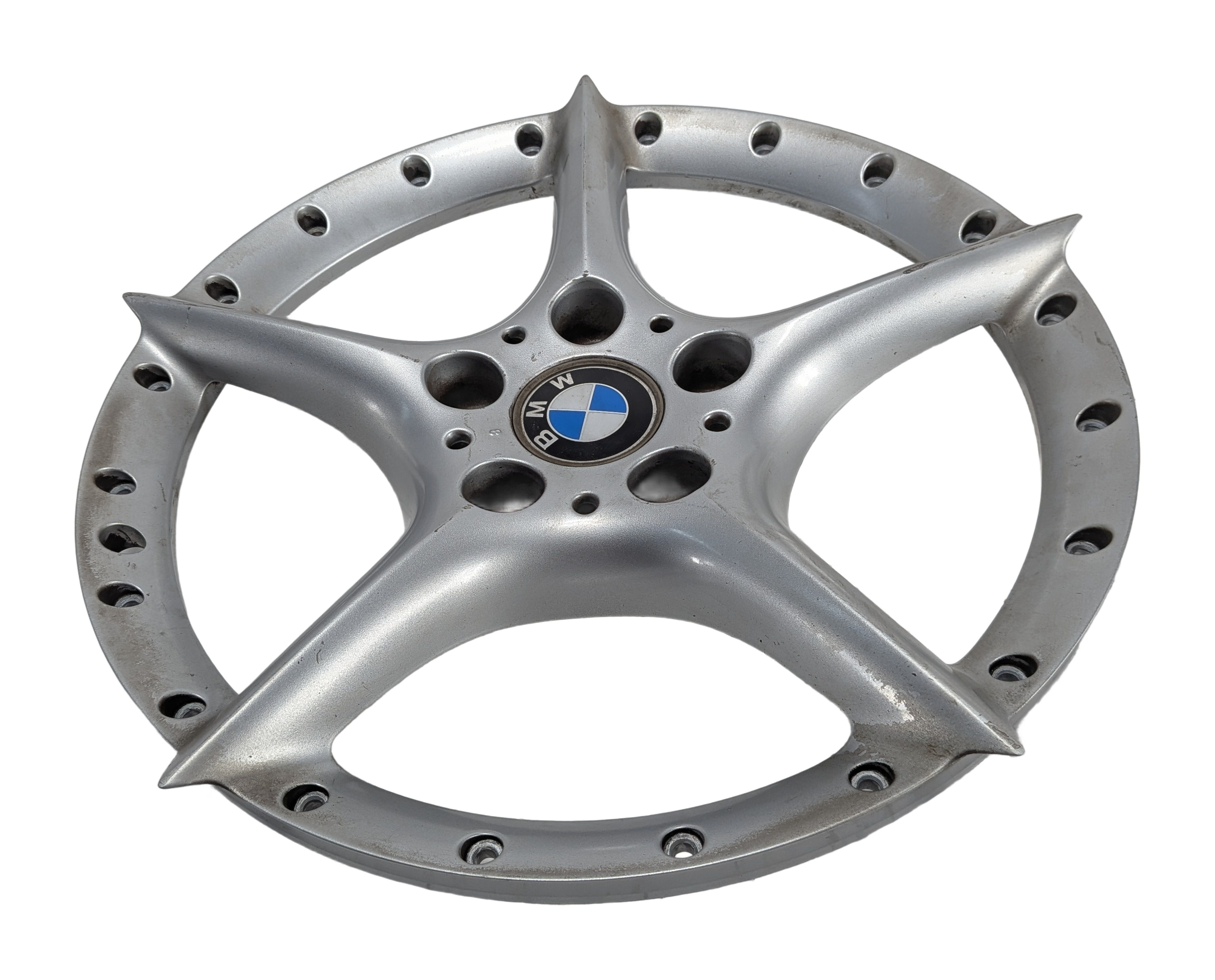 2003-2008 BMW Z4 (E85) 18x8 FRONT 18x8.5 REAR 2-PIECE 5-SPOKE WHEEL RIM FACE — exact item pictured