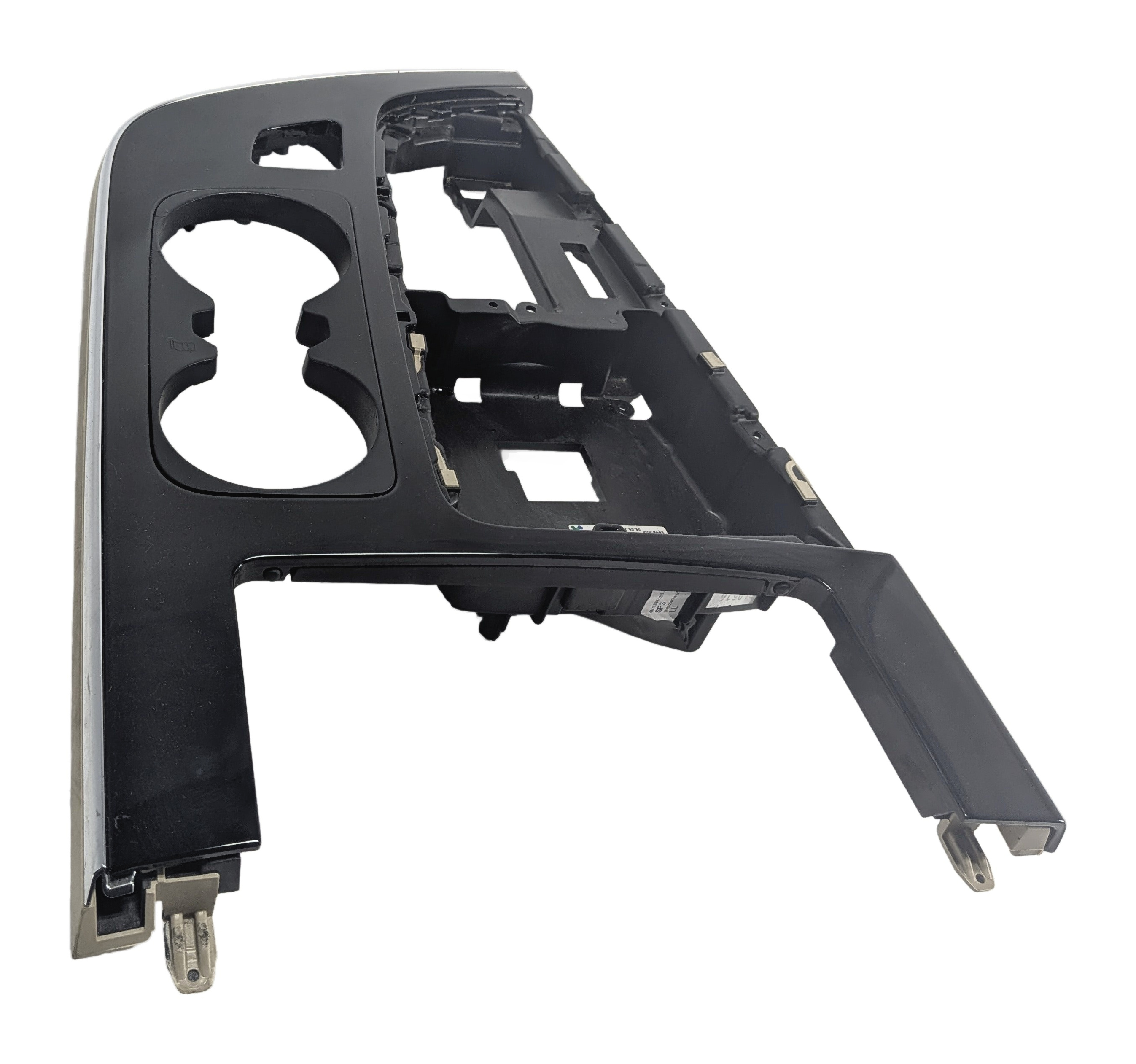 2017 AUDI Q7 (4M) FRONT CENTER CONSOLE UPPER TRIM PANEL CUP HOLDERS GLOSS BLACK — exact item pictured