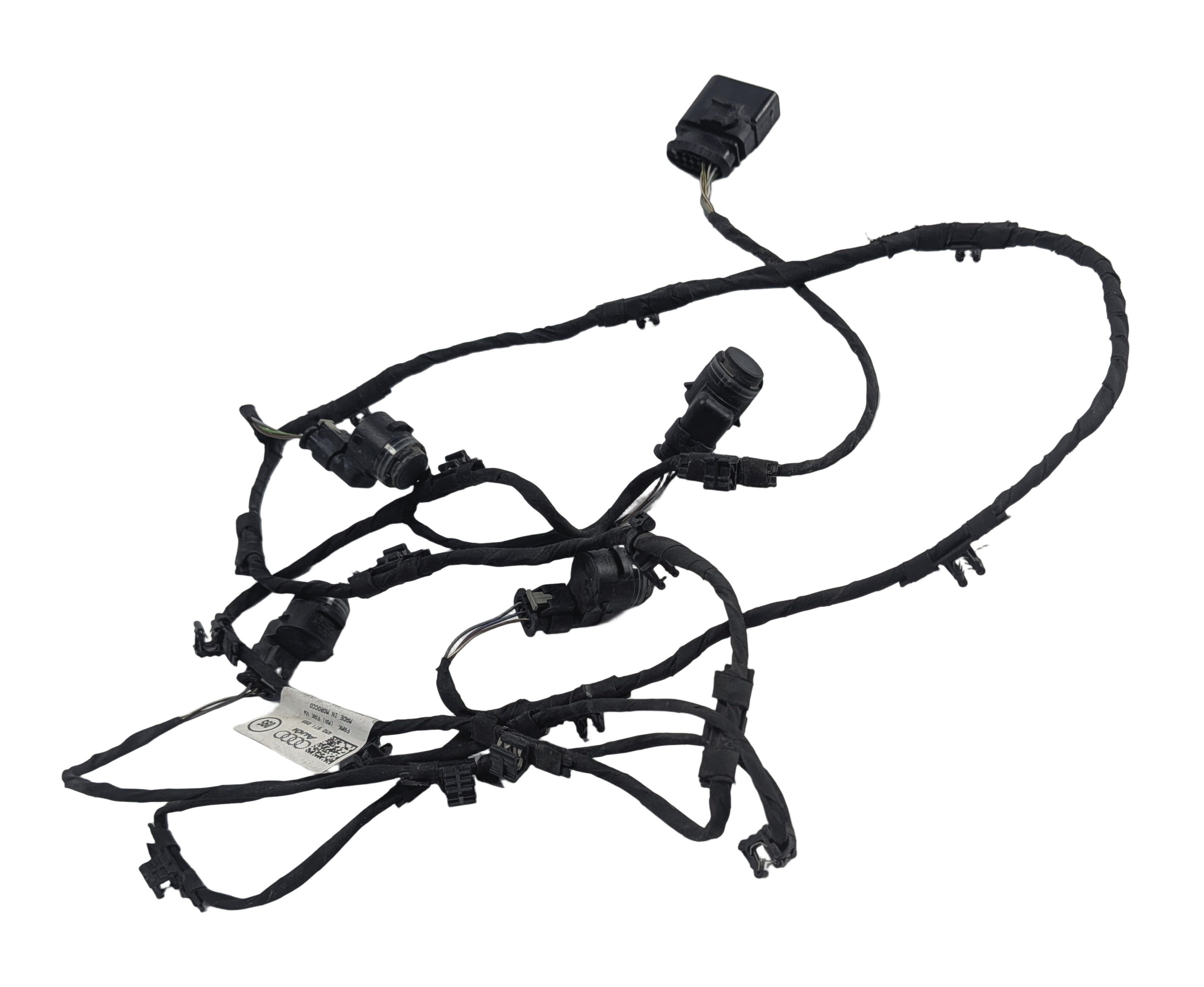 2017 AUDI Q7 (4M) FRONT PARK ASSIST PDC SENSORS w/ BUMPER WIRE HARNESS (White) — exact item pictured