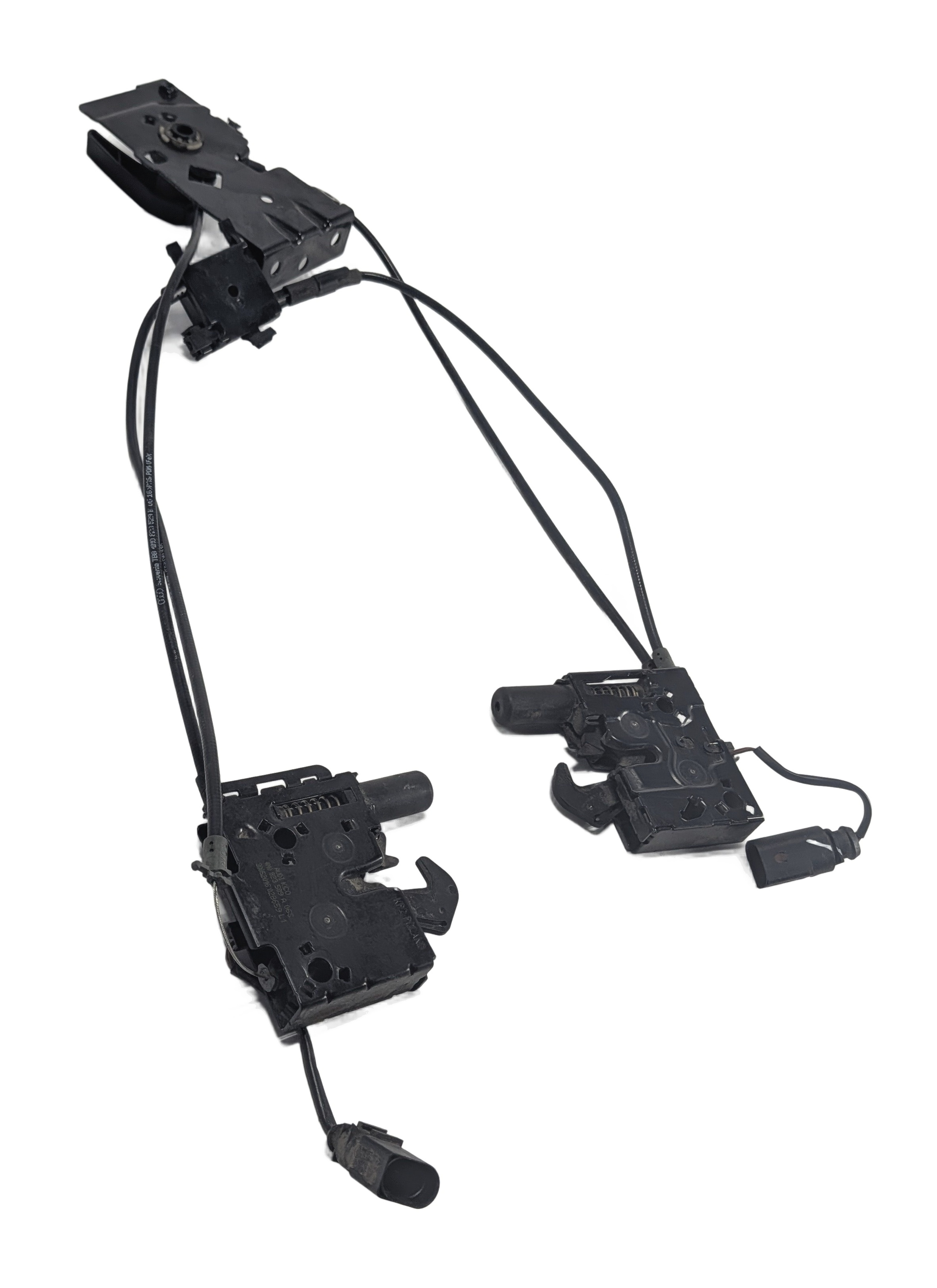 2017 AUDI Q7 (4M) FRONT HOOD LID LOCK LATCH CABLE SET/2 — exact item pictured