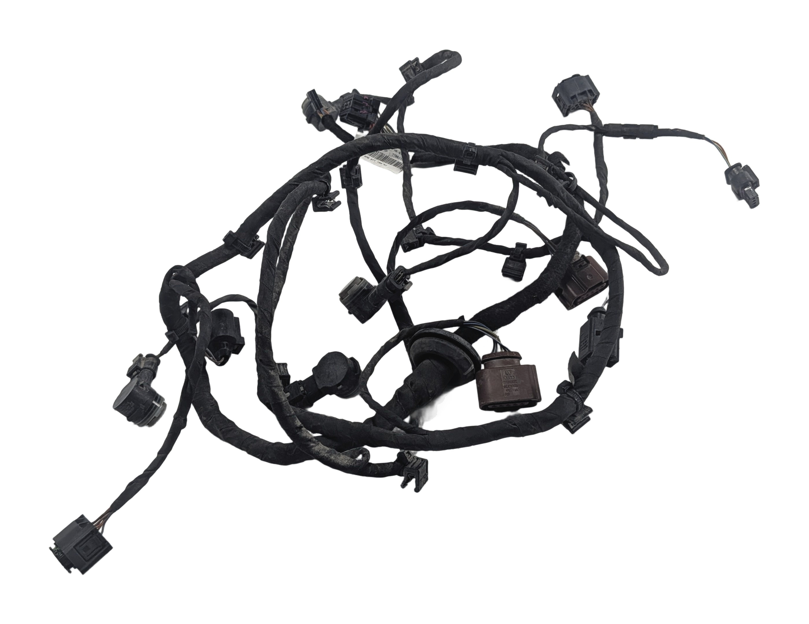 2017 AUDI Q7 (4M) REAR PARK ASSIST PDC SENSORS w/ BUMPER WIRE HARNESS (White) — exact item pictured
