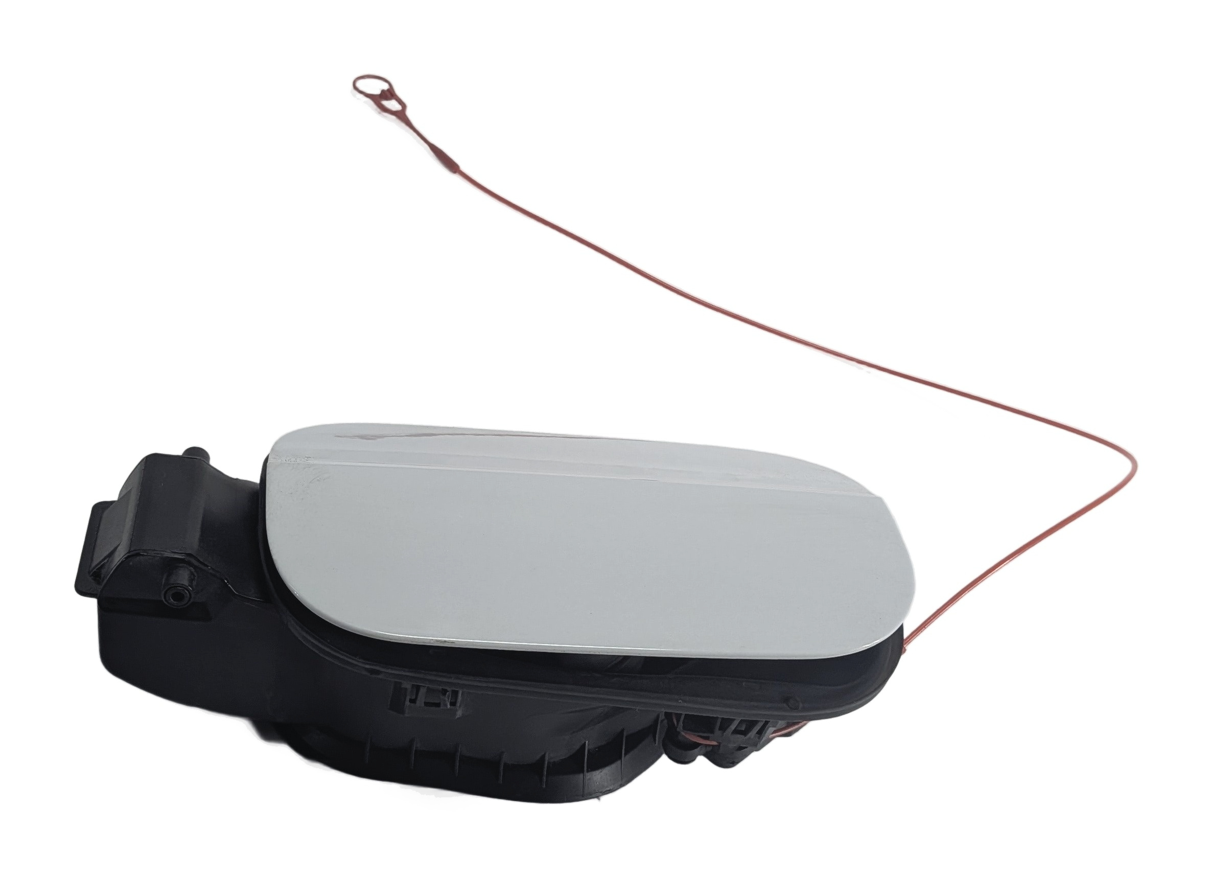 2017-2022 AUDI Q7 (4M) FUEL TANK DOOR TRIM w/ HOUSING & GAS CAP (White) — exact item pictured