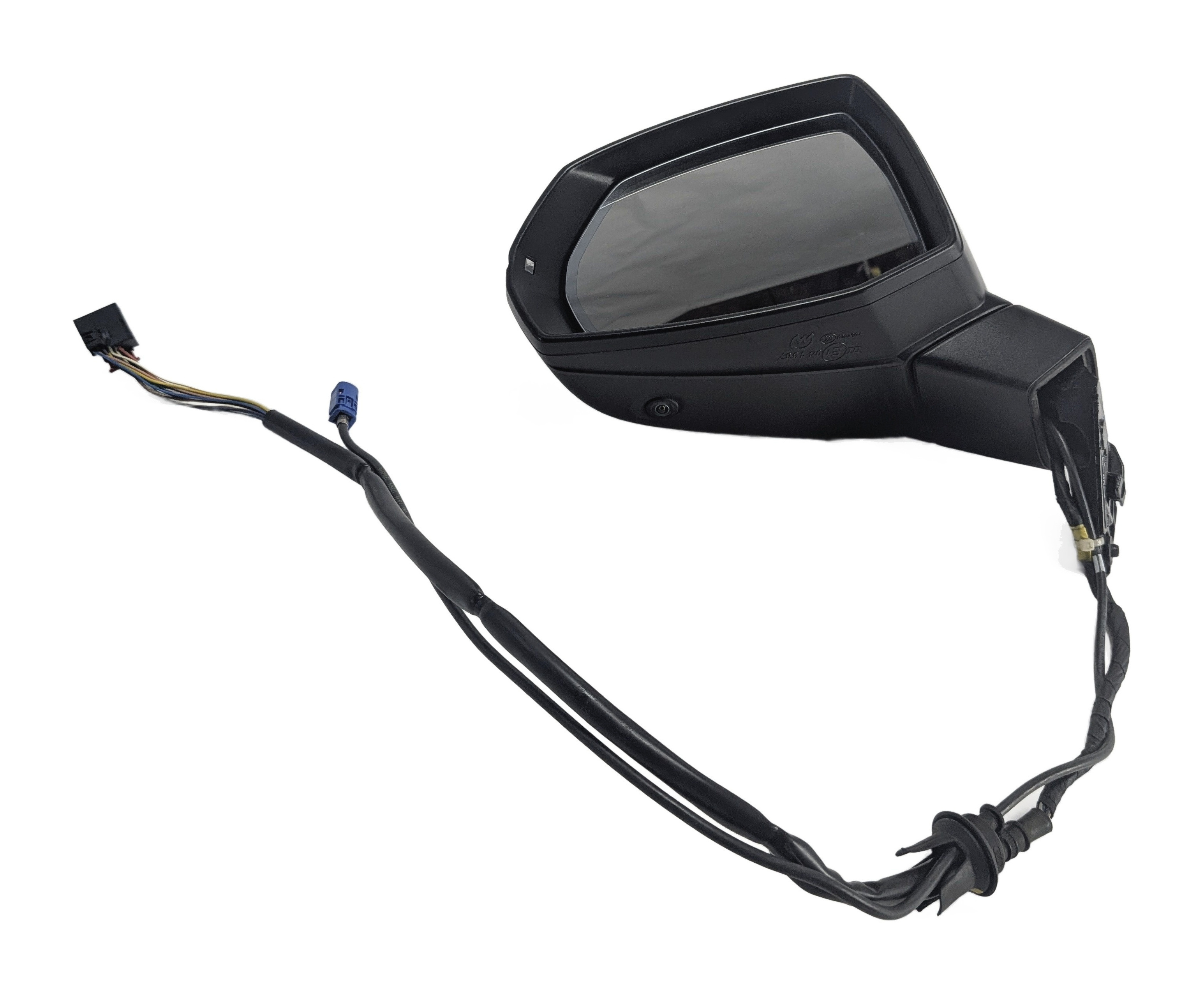 17-19 AUDI Q7 4M LEFT PFOLD BLIND SPOT MEMORY CAMERA HEATED DOOR MIRROR (White) — exact item pictured