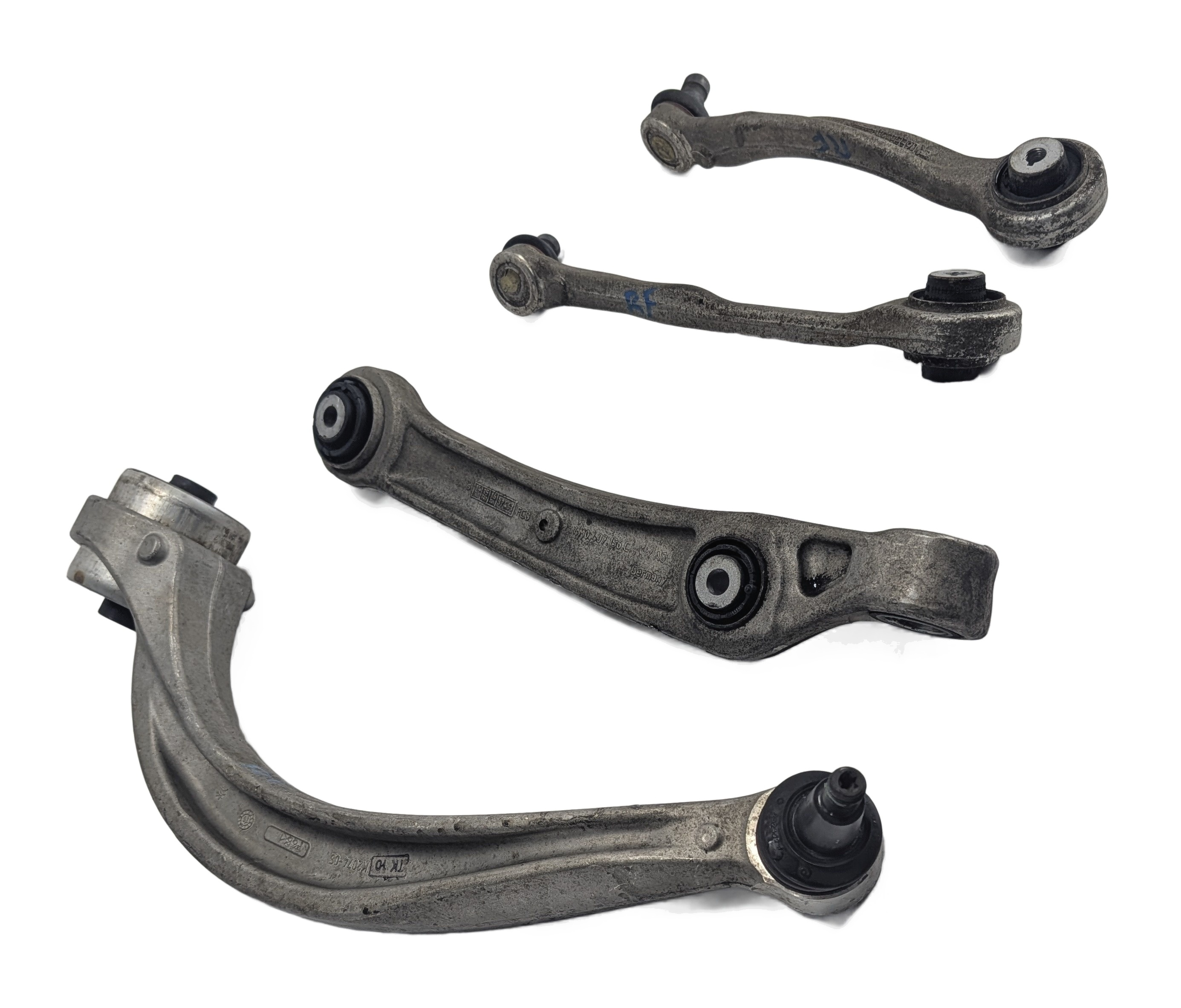 2017-2022 AUDI Q7 (4M) FRONT RIGHT PASSENGER UPPER & LOWER CONTROL ARM SET-4 — exact item pictured
