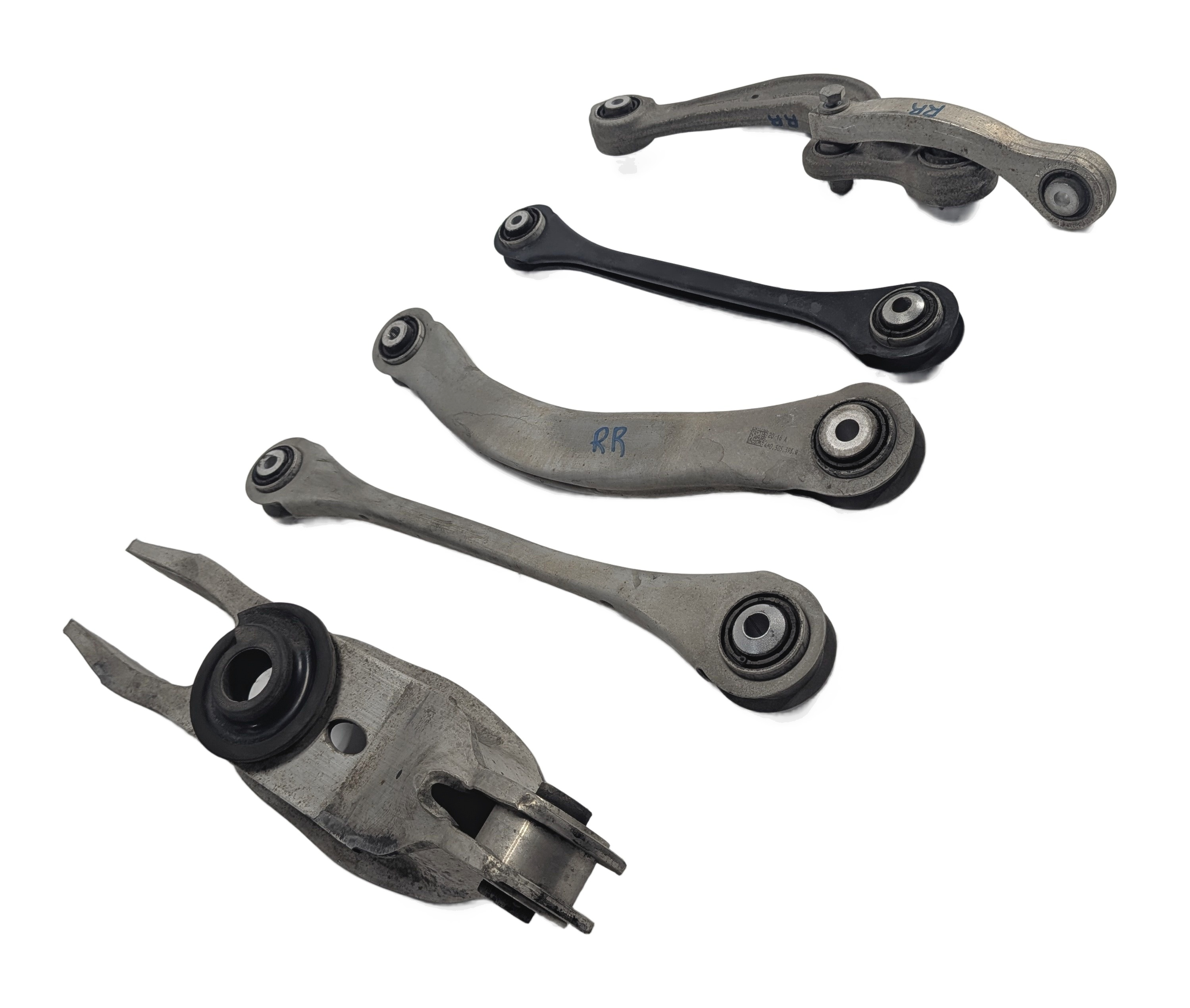 2017-2022 AUDI Q7 4M REAR RIGHT UPPER & LOWER SUSPENSION CONTROL ARM LINK SET/5 — exact item pictured