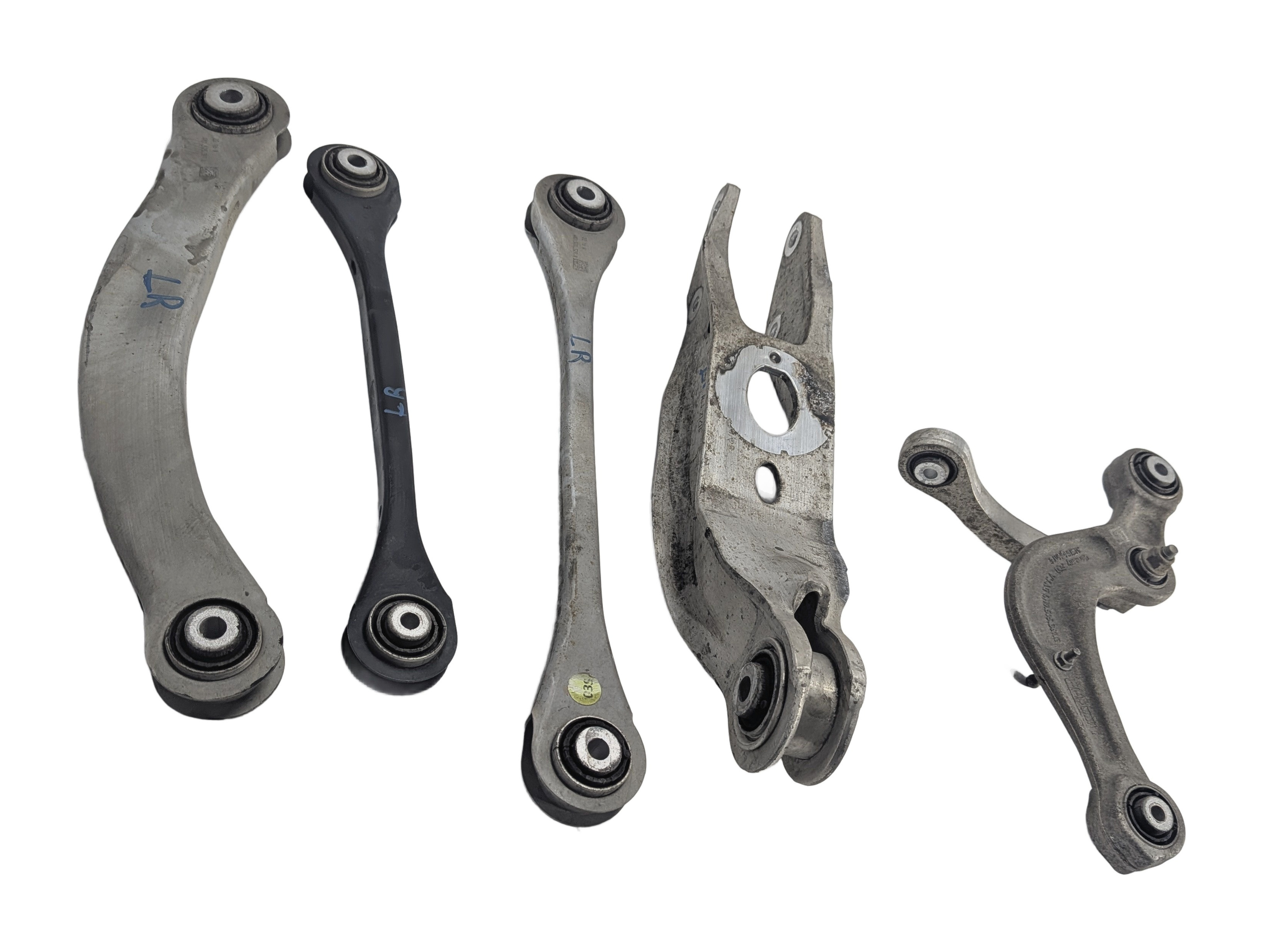 2017-2022 AUDI Q7 4M REAR LEFT UPPER & LOWER SUSPENSION CONTROL ARM LINK SET/5 — exact item pictured