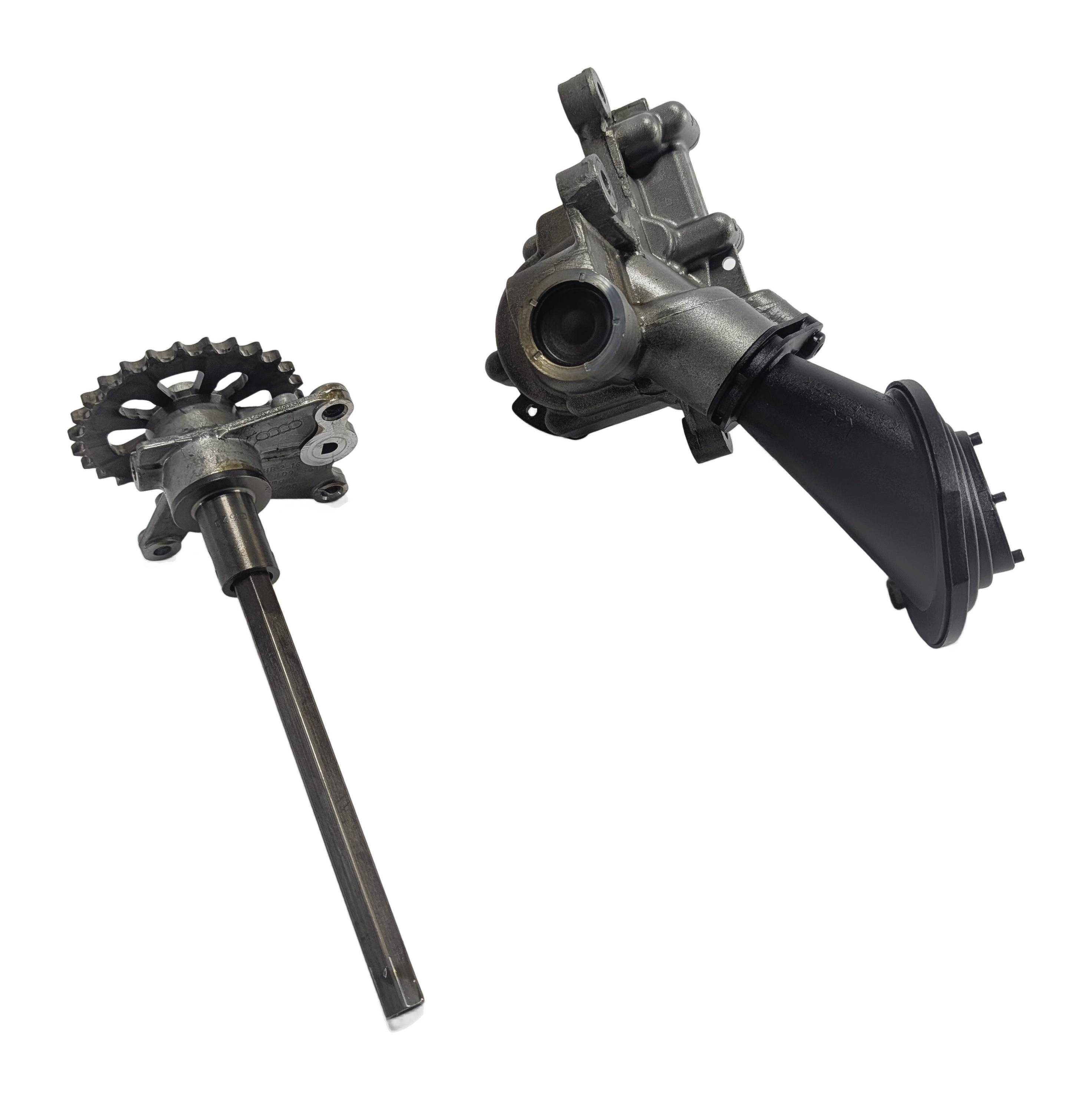 2017-2019 AUDI Q7 (4M) 3.0L SUPER CREC ENGINE OIL PUMP w/PICKUP TUBE DRIVE SHAFT — exact item pictured