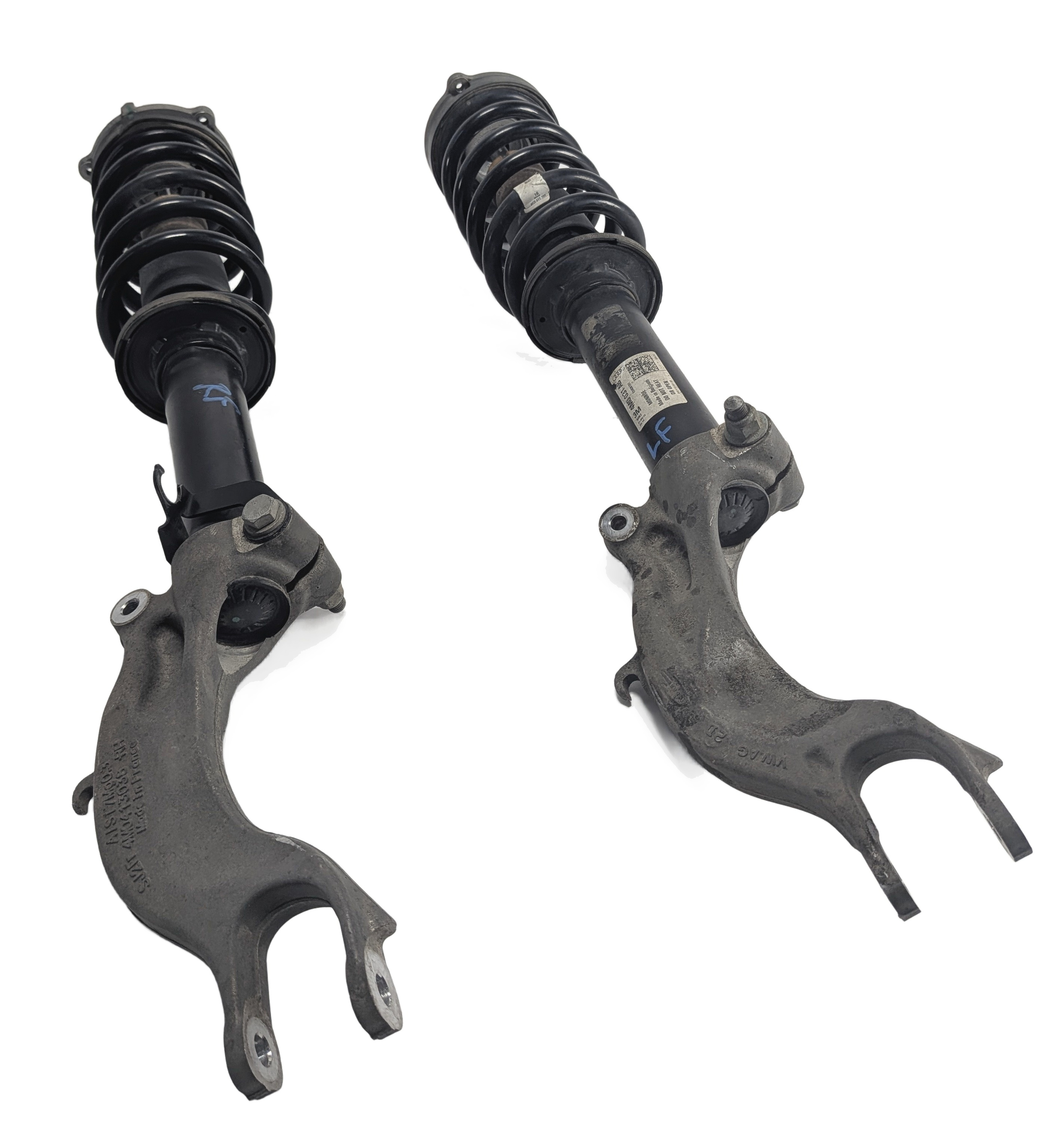 2017-2020 AUDI Q7 (4M) FRONT LEFT & RIGHT SUSPENSION SHOCK STRUT SET-2 — exact item pictured