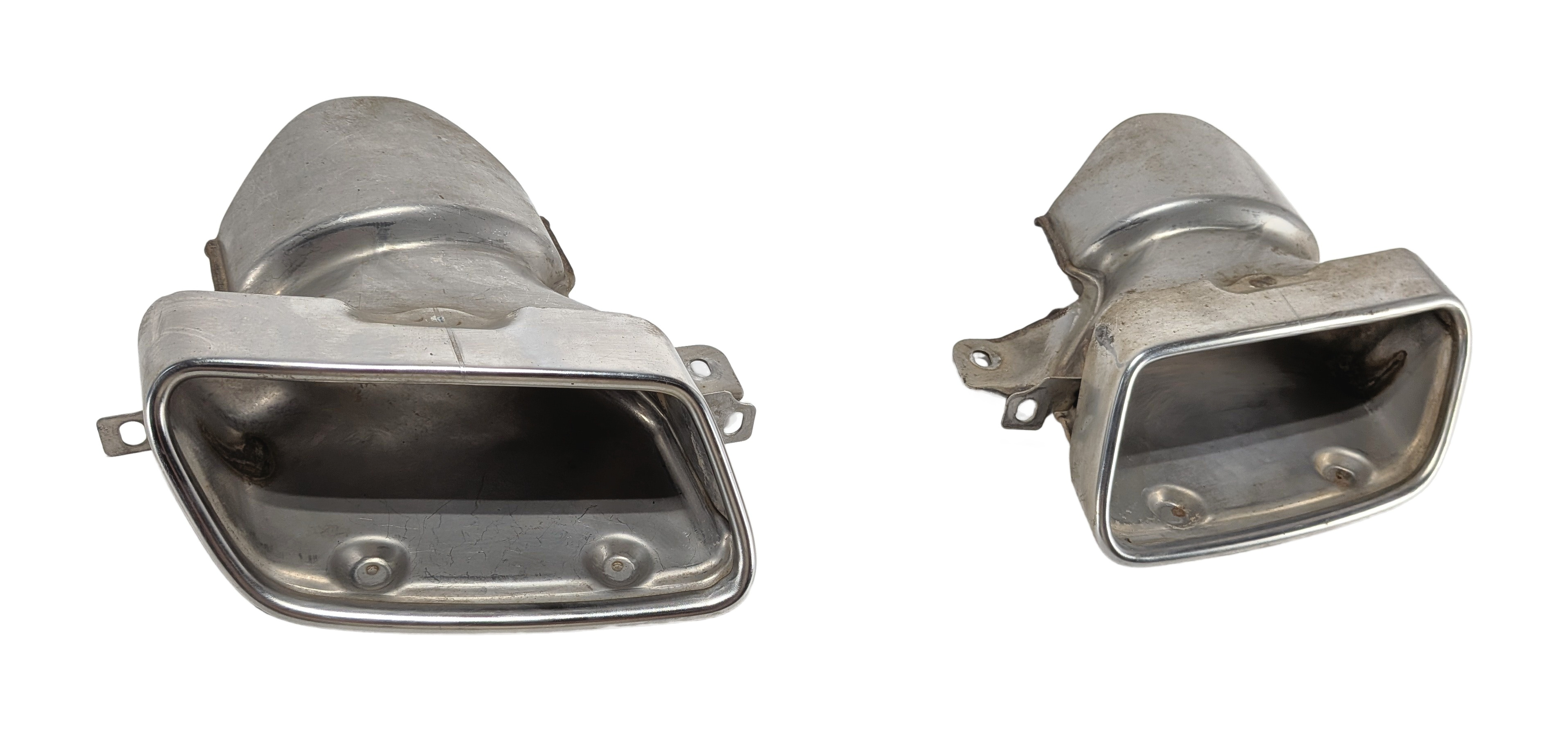 2011-2013 MERCEDES E350 (W212) BLUETEC DIESEL REAR MUFFLER EXHAUST TIP SET — exact item pictured