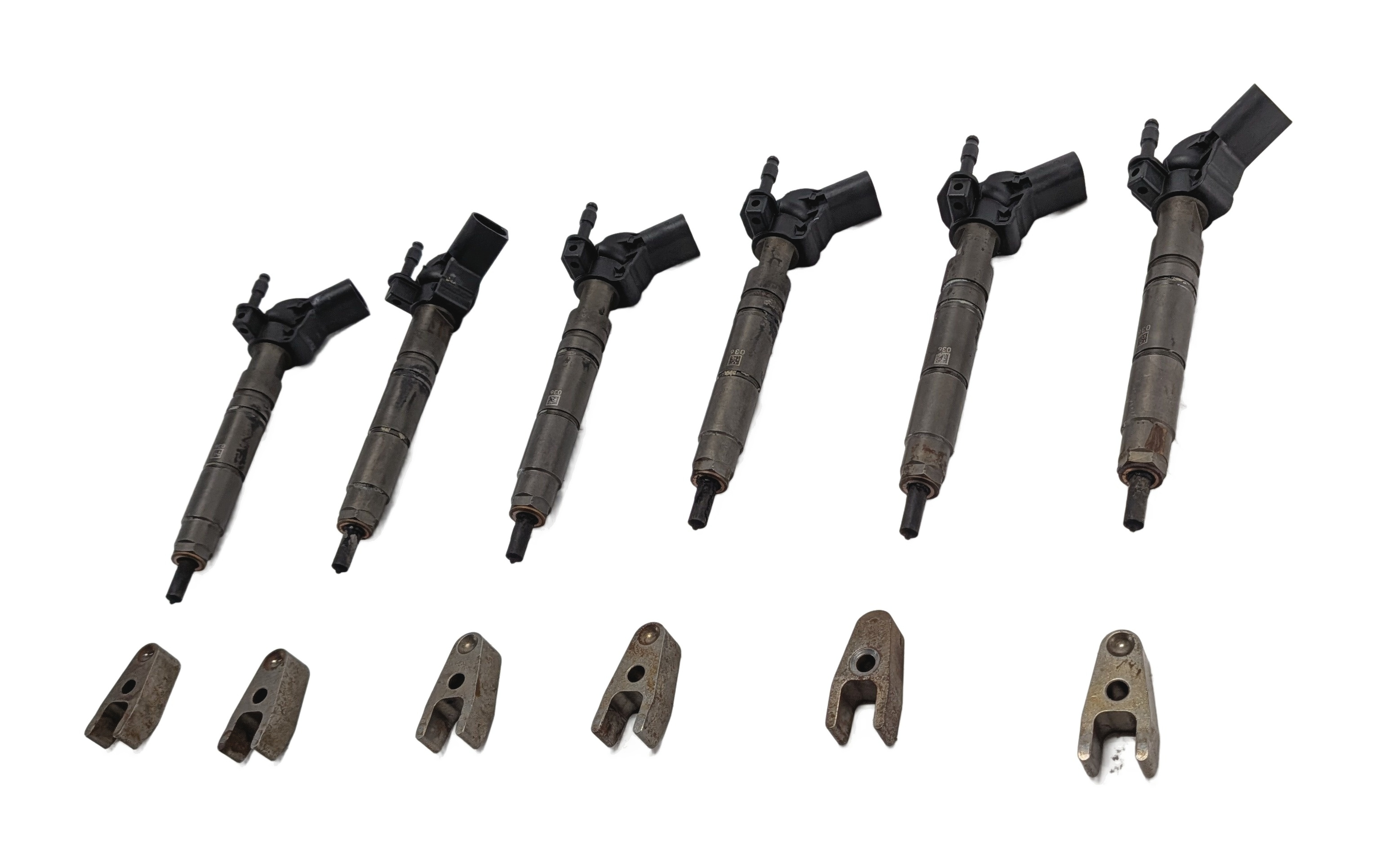 07-13 MERCEDES E GL ML R (W164 W211 W212 X164) 3.0L DIESEL FUEL INJECTOR SET/6 — exact item pictured