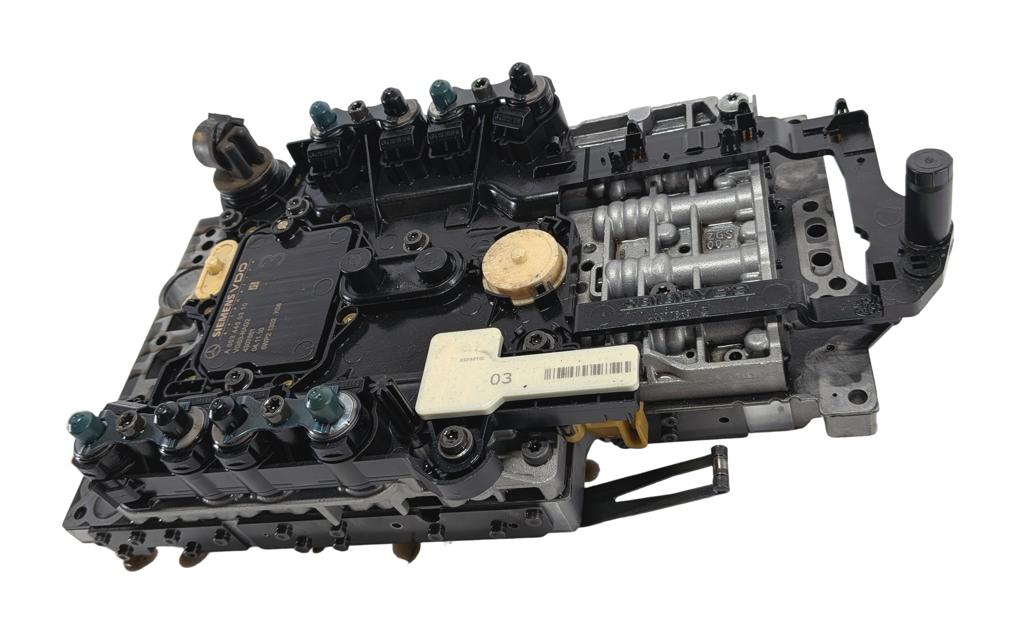 2011 MERCEDES E350 (W212) RWD AUTOMATIC TRANSMISSION VALVE BODY CONDUCTOR PLATE — exact item pictured
