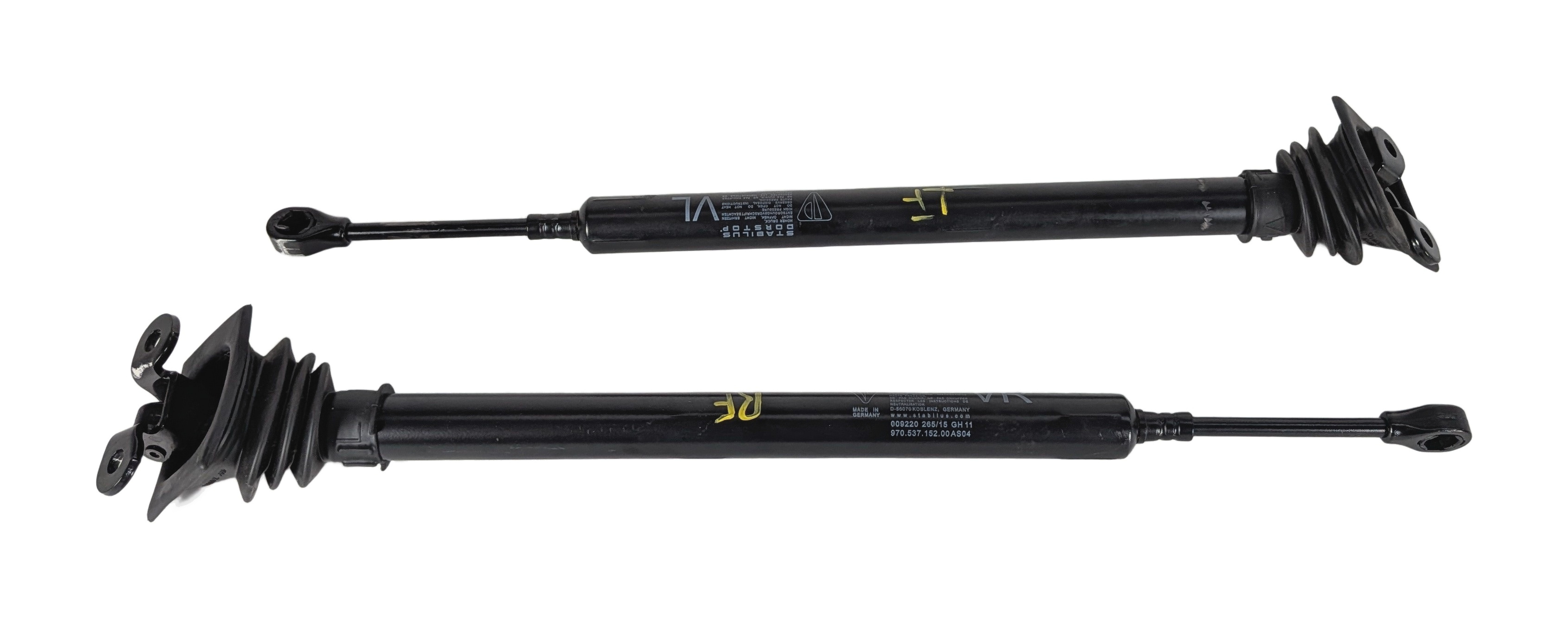 2016 PORSCHE PANAMERA (970) FRONT LEFT/RIGHT DOOR CHECK STOP STRUT HINGE SET/2 — exact item pictured