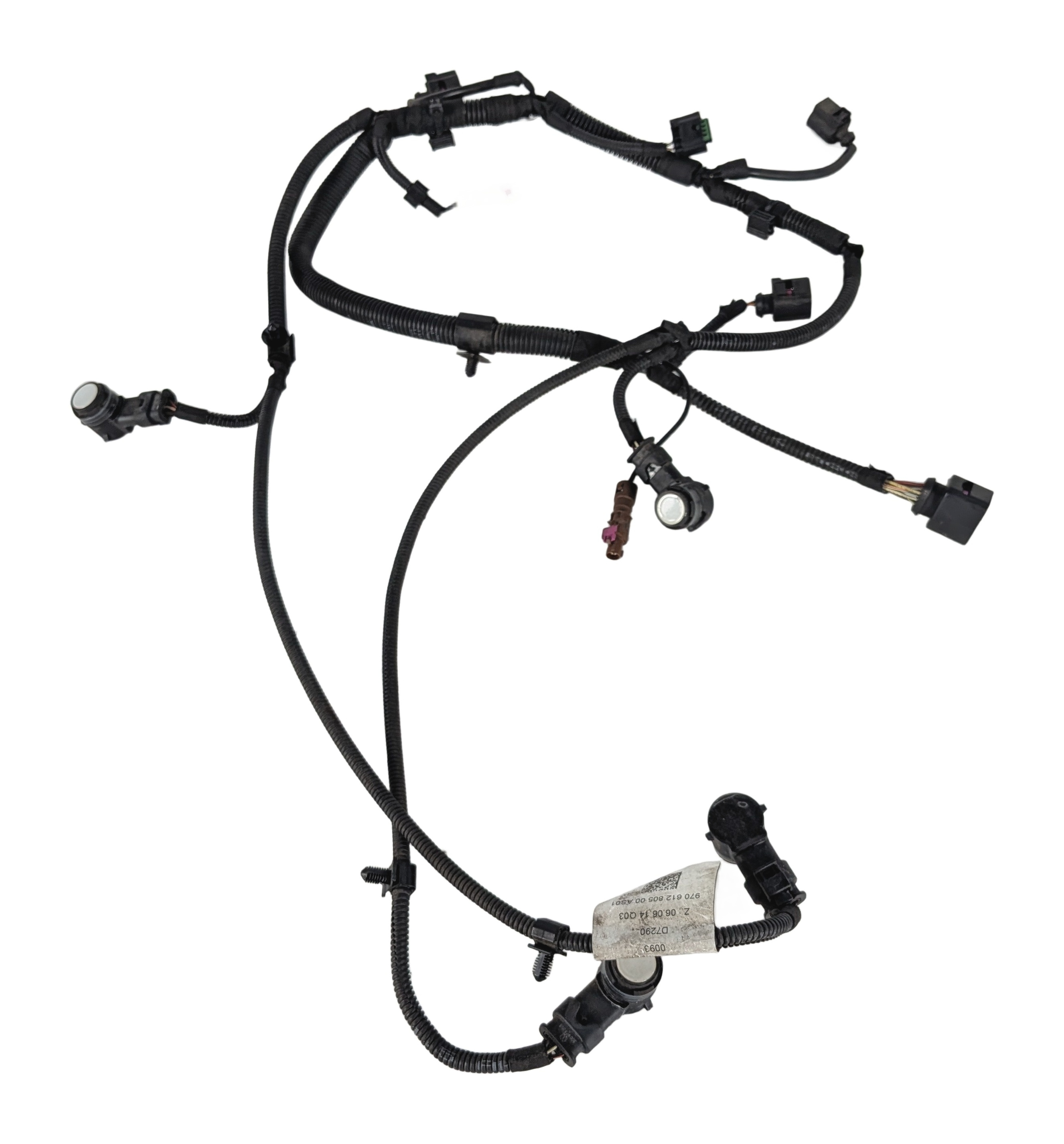 16 PORSCHE PANAMERA 970 REAR PARK ASSIST PDC SENSORS w/CAMERA WIRE (White) — exact item pictured