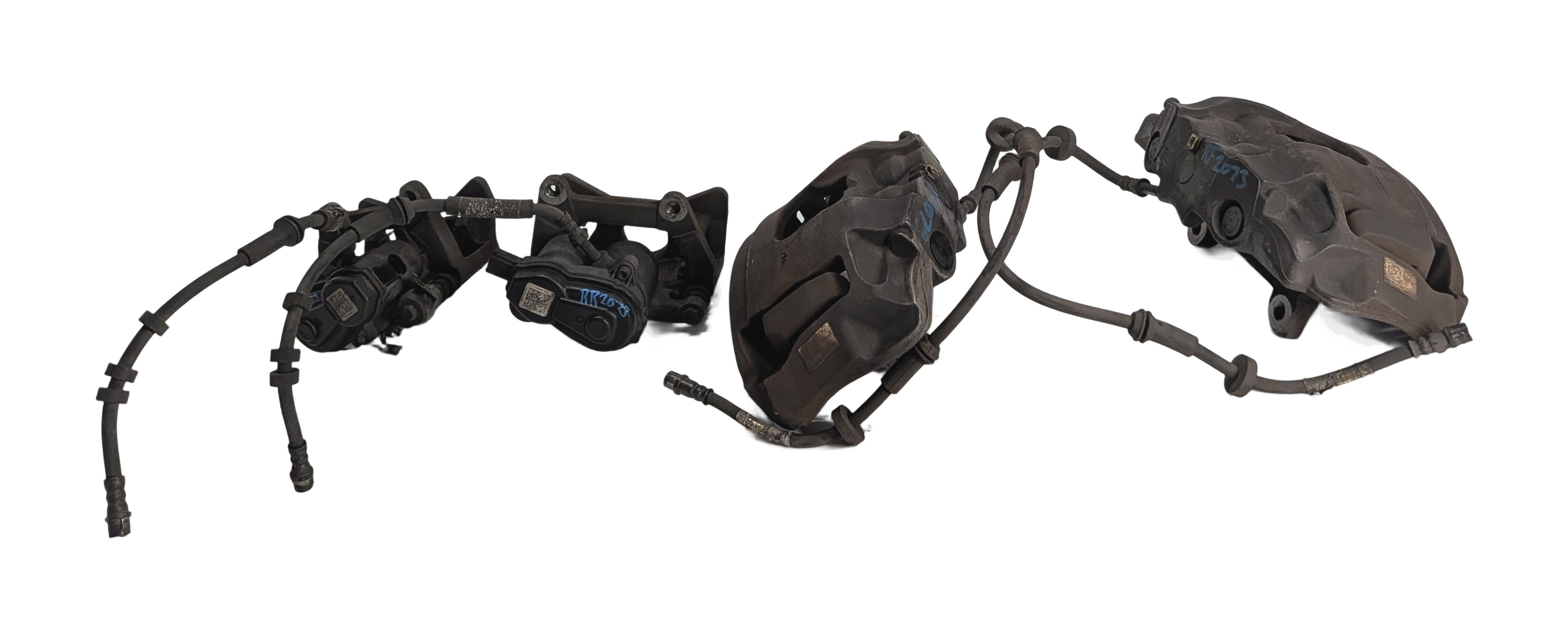 12-18 AUDI A7 (C7 4G8) FRONT REAR BRAKE CALIPER SET/4 w/ELECTRONIC PARKING BRAKE — exact item pictured