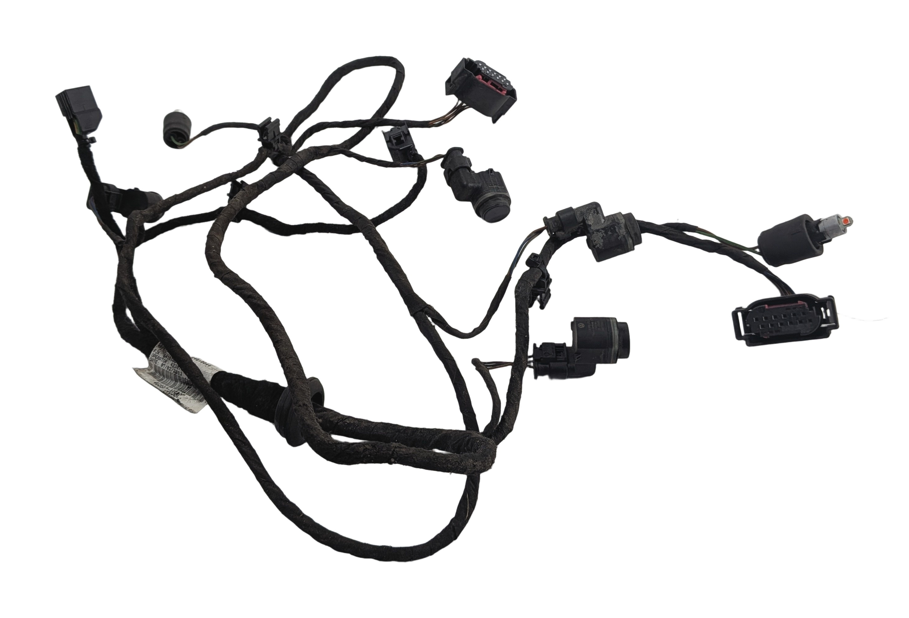 2013 AUDI A7 (C7 4G8) REAR PARK ASSIST PDC SENSOR SET/4 w/ HARNESS (Blue) — exact item pictured