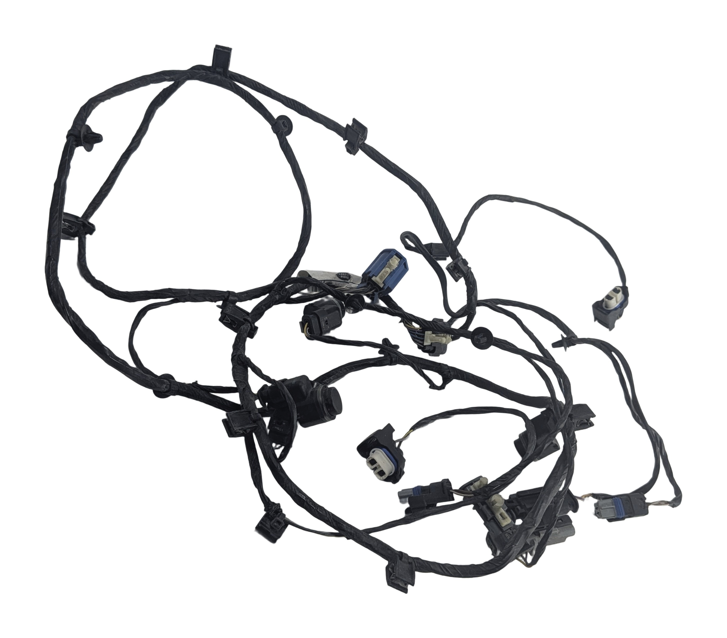 15 RANGE ROVER EVOQUE L538 FRONT PARK ASSIST PDC SENSOR SET/4 w/HARNESS (White) — exact item pictured