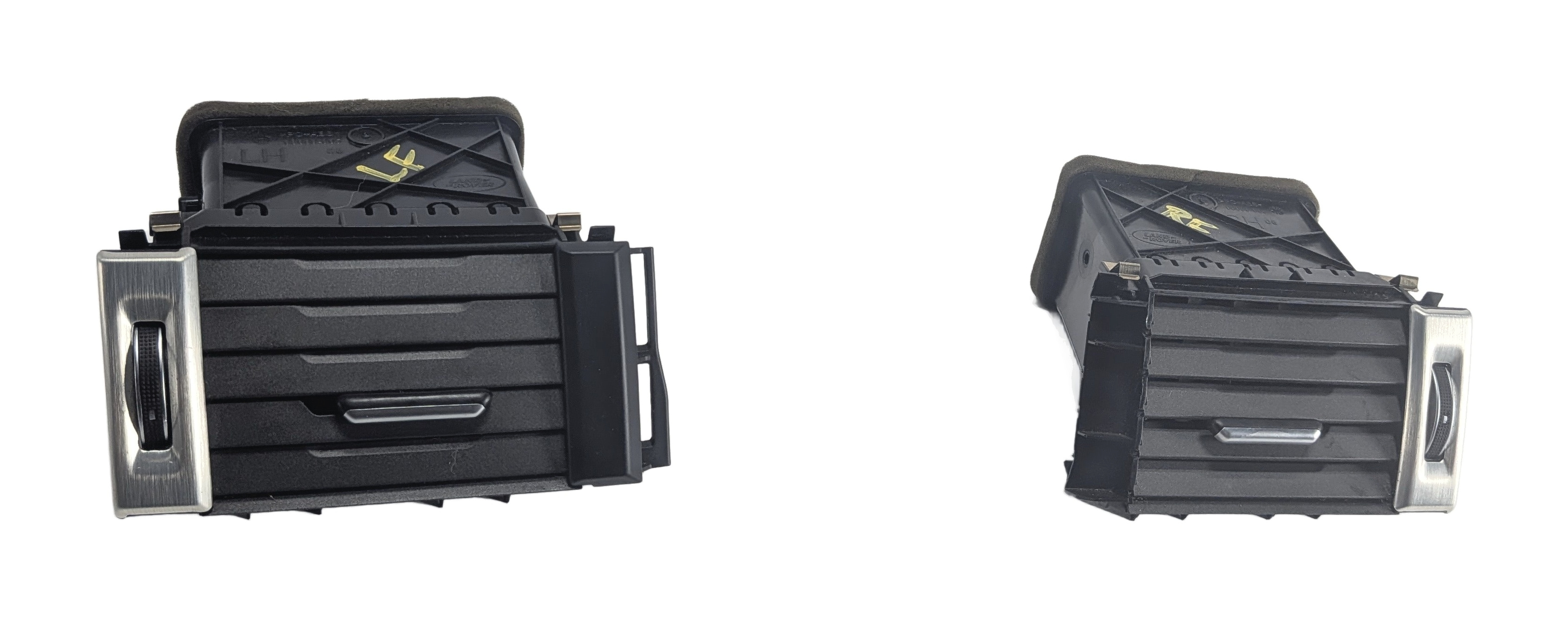 2015 RANGE ROVER EVOQUE L538 FRONT LEFT/RIGHT DASH AIR AC VENT SET/2 (Black) — exact item pictured