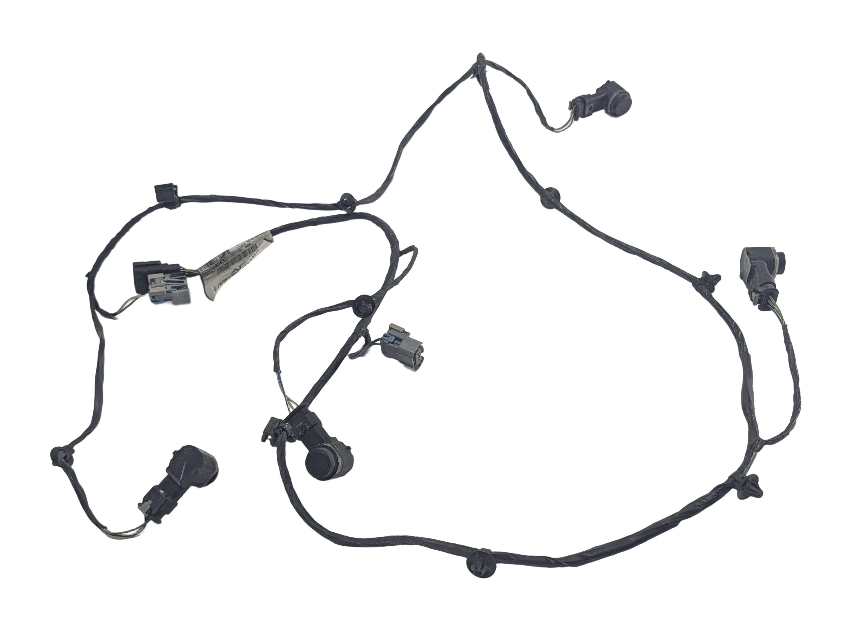 2015 RANGE ROVER EVOQUE L538 REAR PARK ASSIST PDC SENSOR SET/4 w/HARNESS (White) — exact item pictured