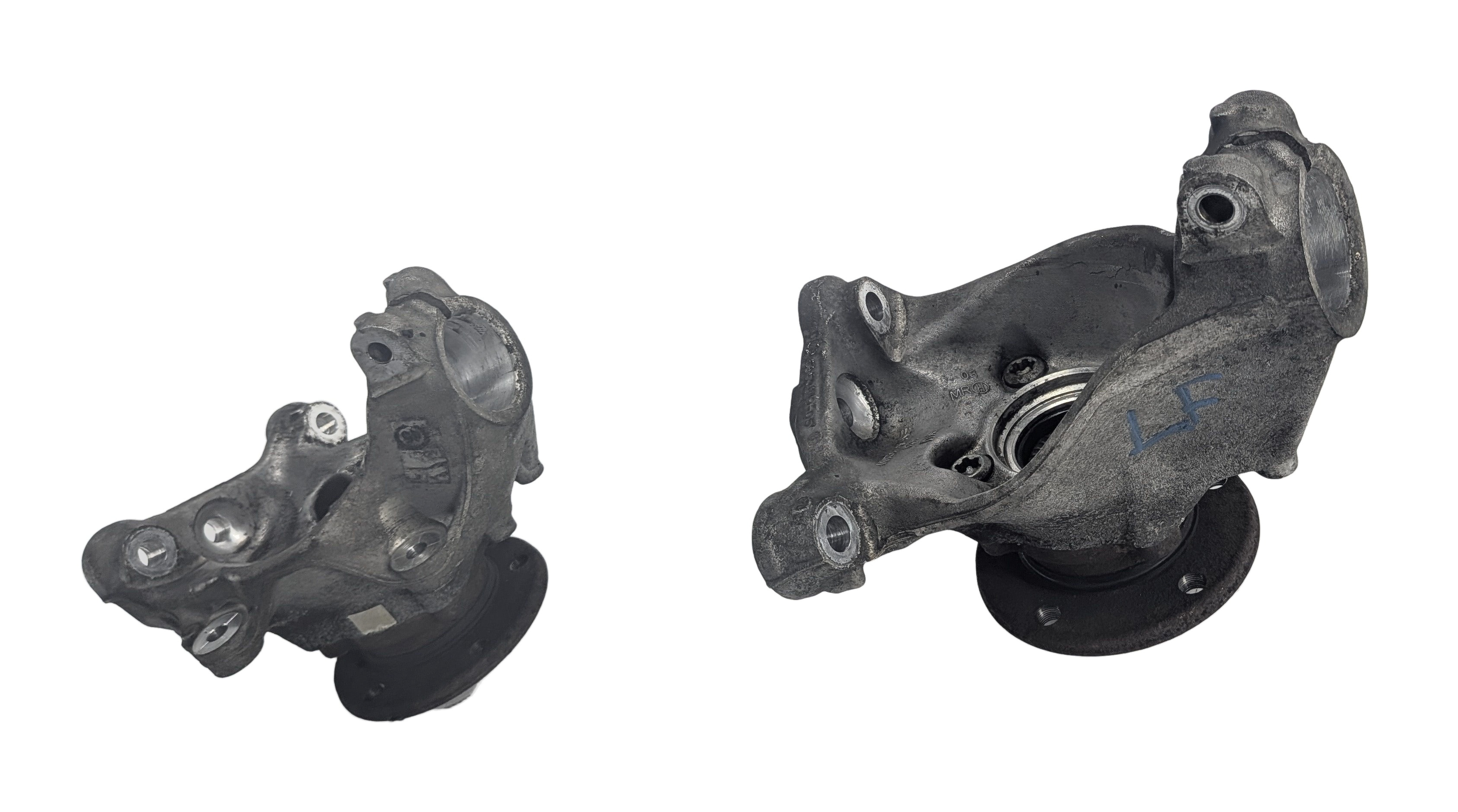 13-19 BMW 2 3 SERIES F22 F30 X-DRIVE AWD FRONT LEFT RIGHT SPINDLE KNUCKLE SET/2 — exact item pictured