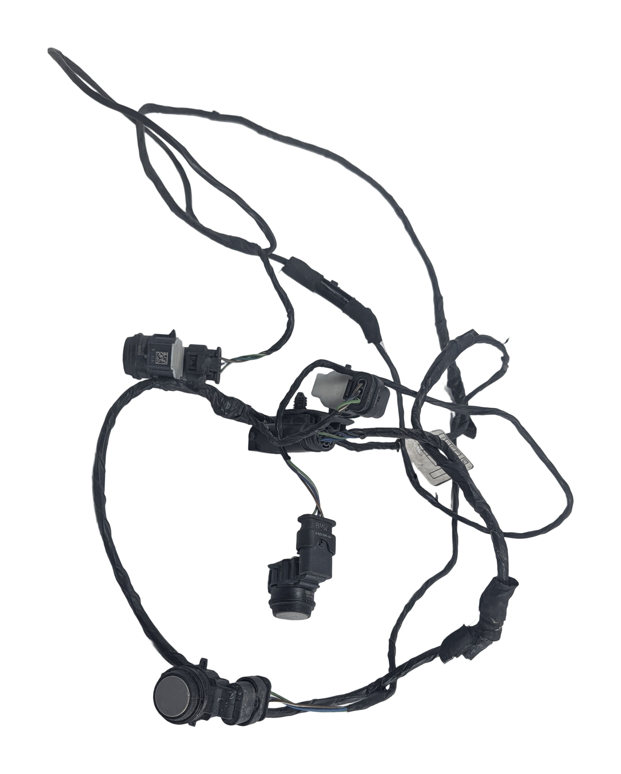 2016 BMW 228I F22 FRONT PARK ASSIST PDC DISTANCE SENSOR SET/4 w/HARNESS (Silver) — exact item pictured