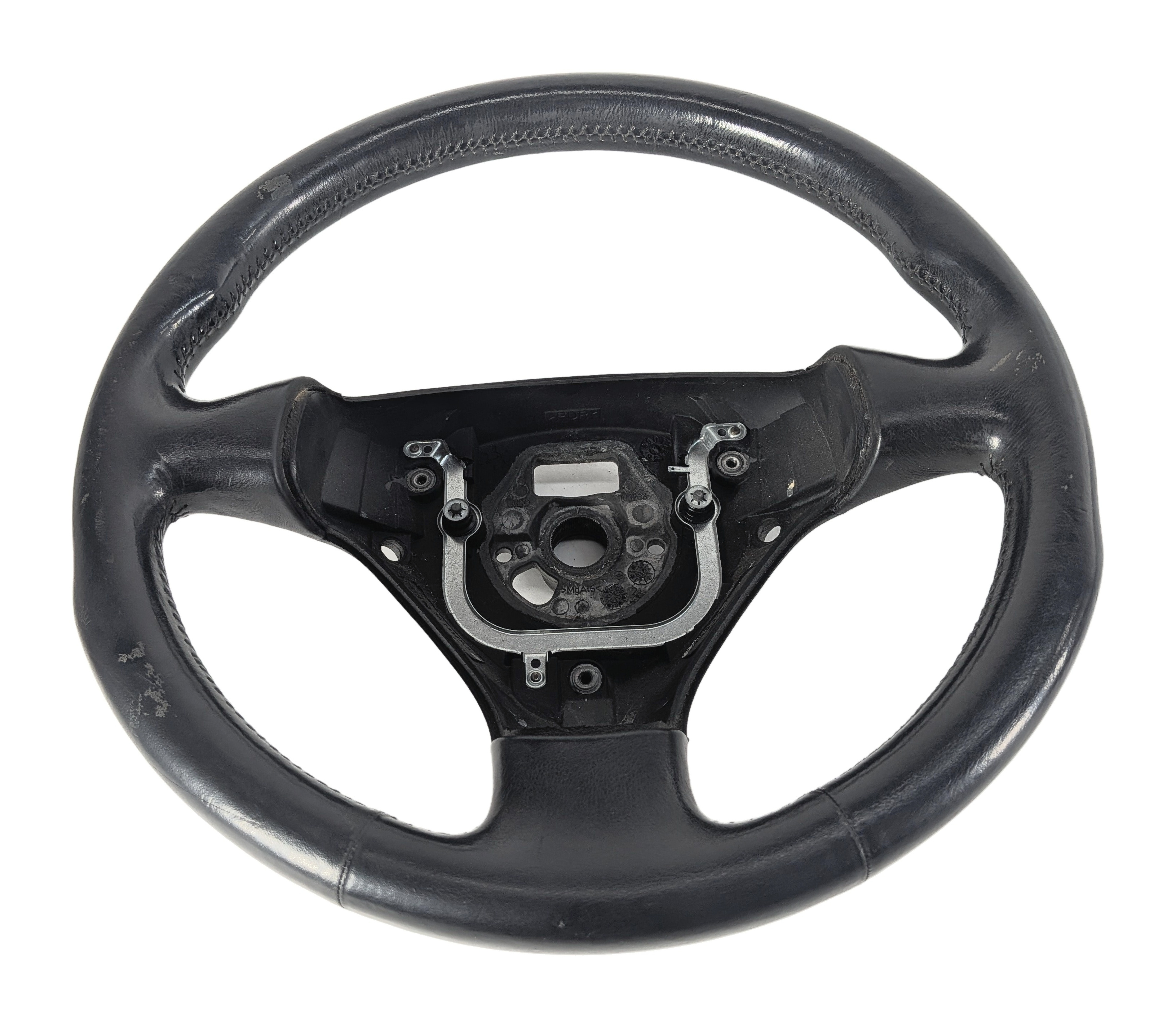01-06 AUDI TT 3-SPOKE LEATHER STEERING WHEEL (Black) — exact item pictured