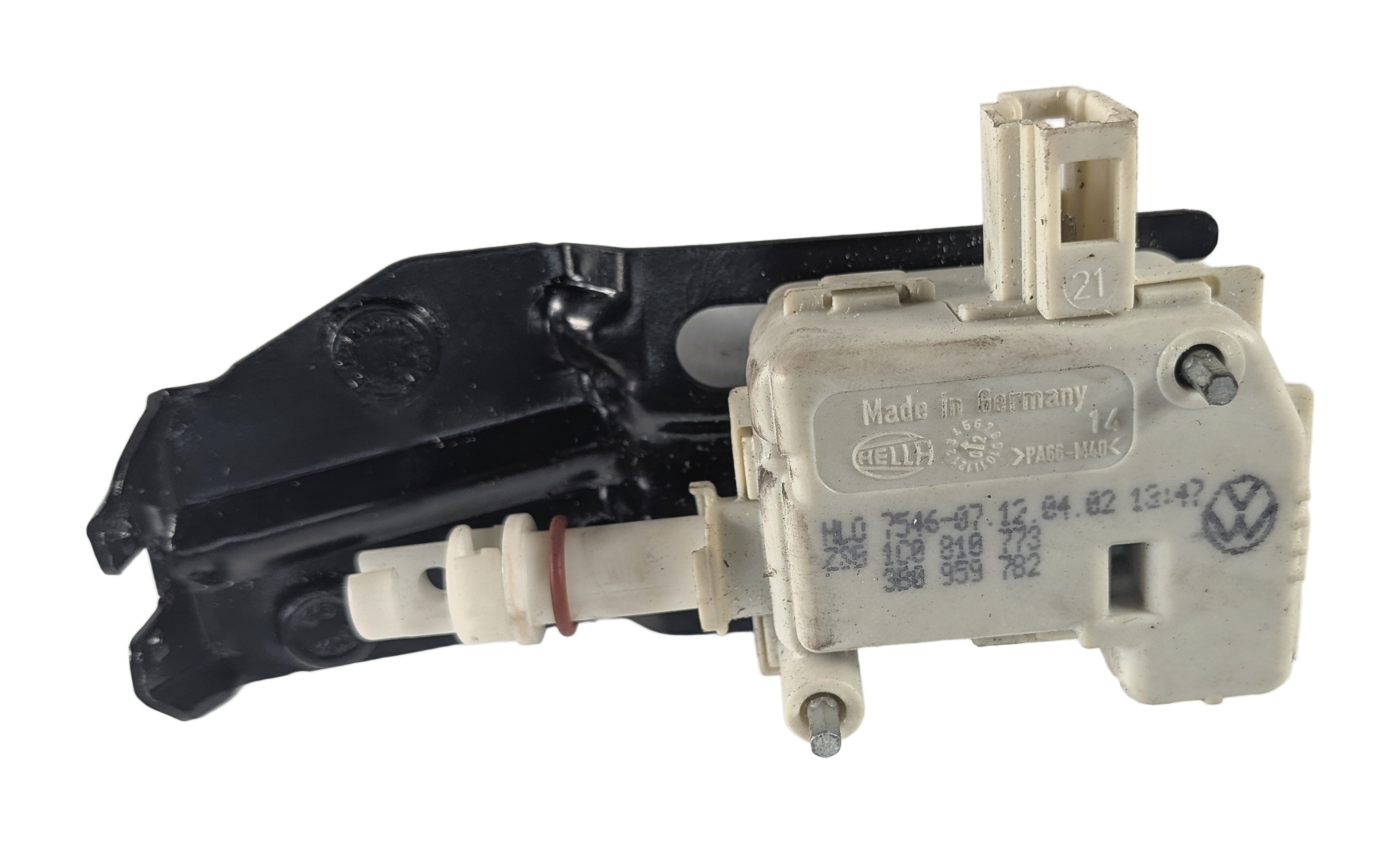 2002 AUDI TT (MK1) FUEL FILLER DOOR LOCK ACTUATOR w/MOUNT BRACKET (Black) — exact item pictured
