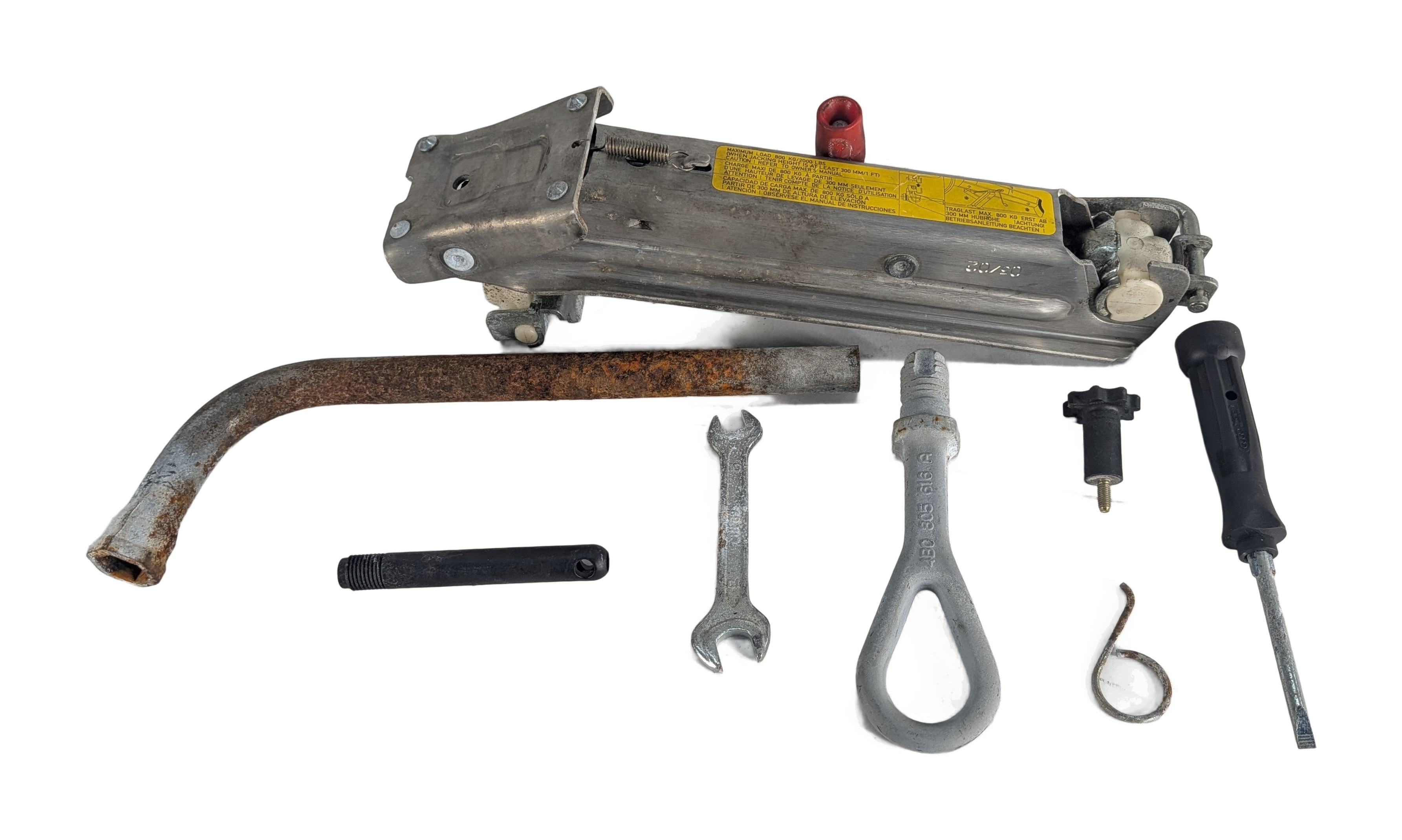 2002 AUDI TT (MK1) JACK LUG WRENCH TOW HOOK SCREWDRIVER TOOL SET/8 — exact item pictured