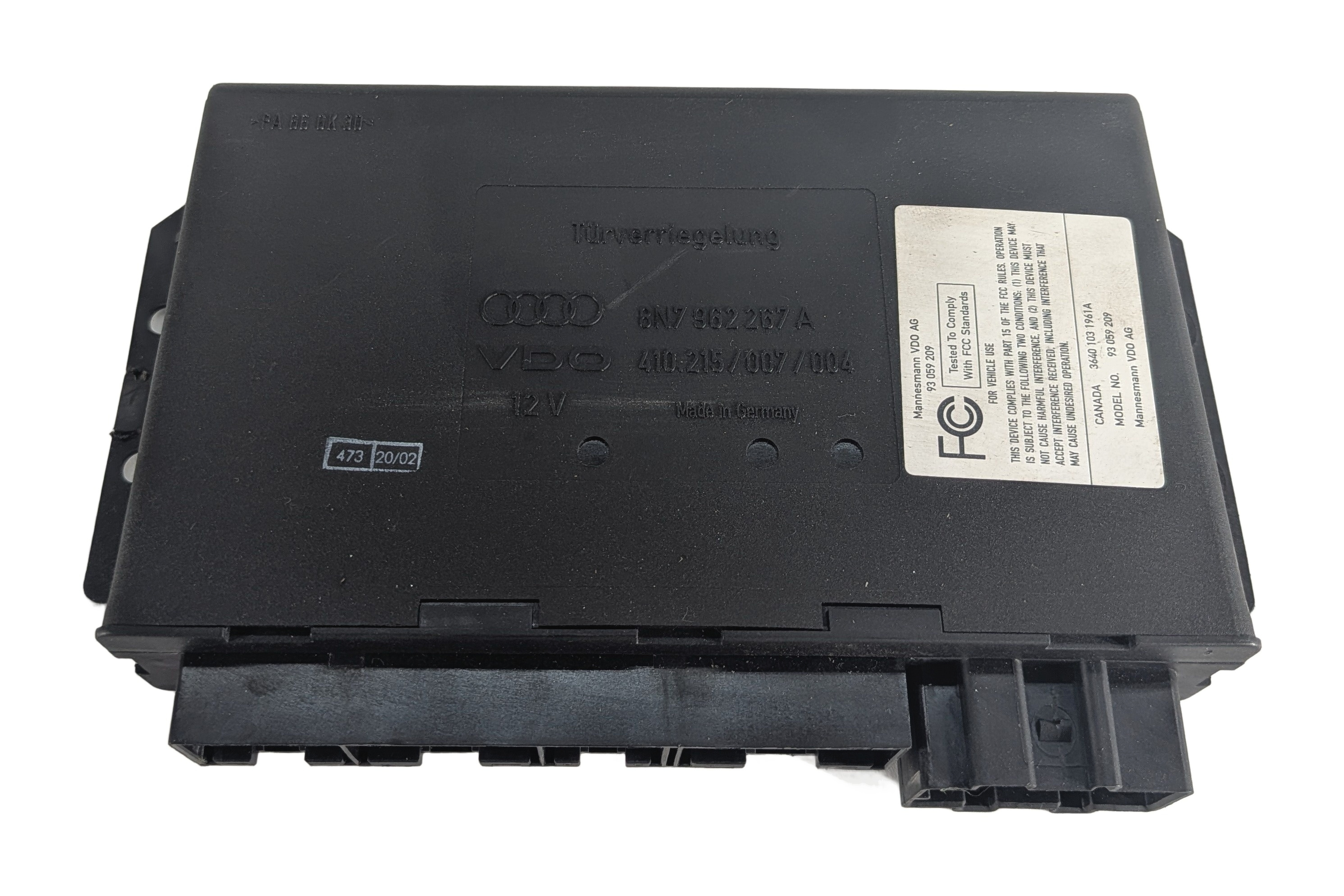 01-02 AUDI TT CONVERTIBLE TOP COMFORT CONTROL MODULE — exact item pictured