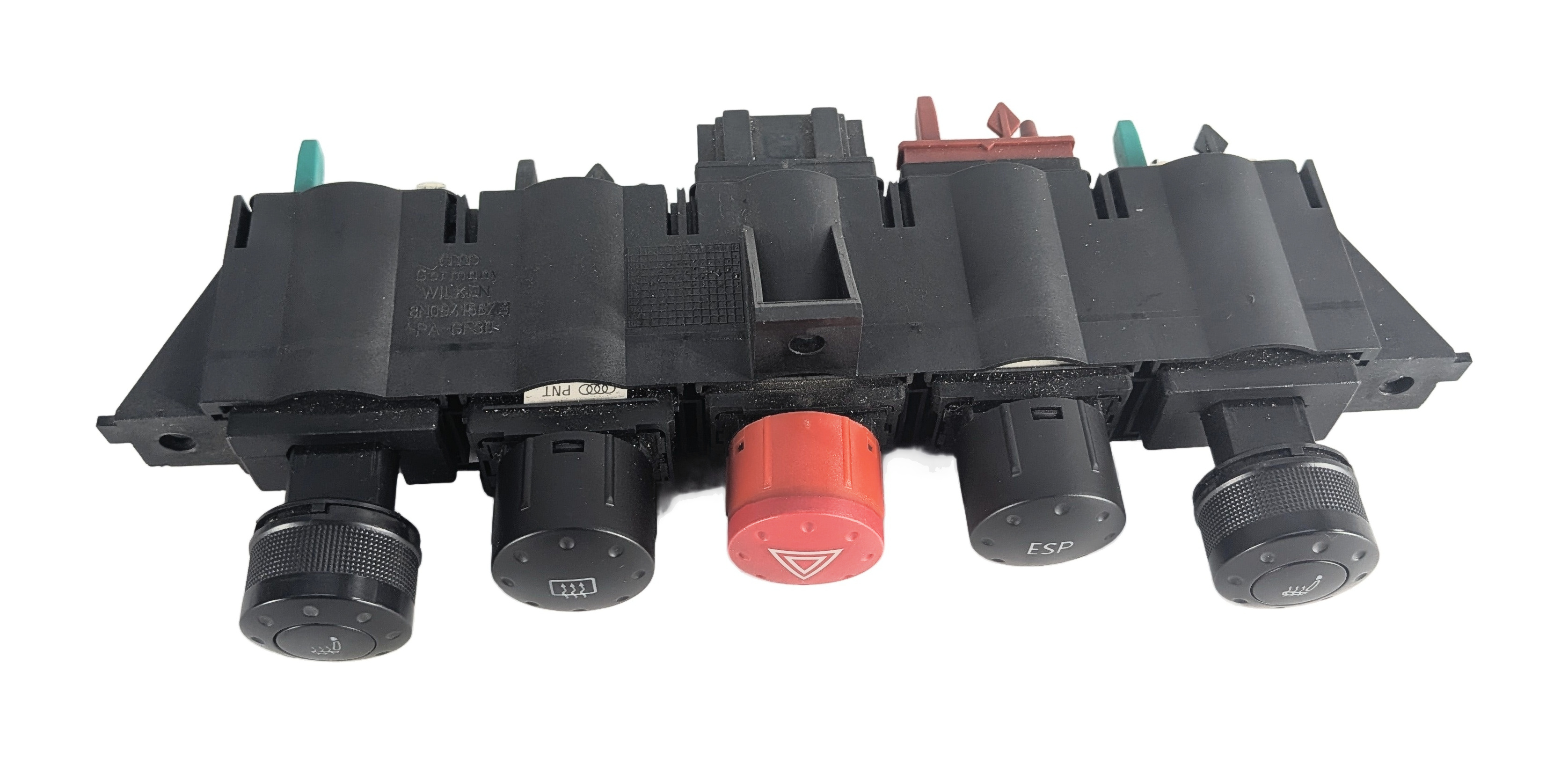 2002 AUDI TT (MK1) FRONT CENTER DASH HAZARD ESP HEATED SEAT DEFROST SWITCH PANEL — exact item pictured